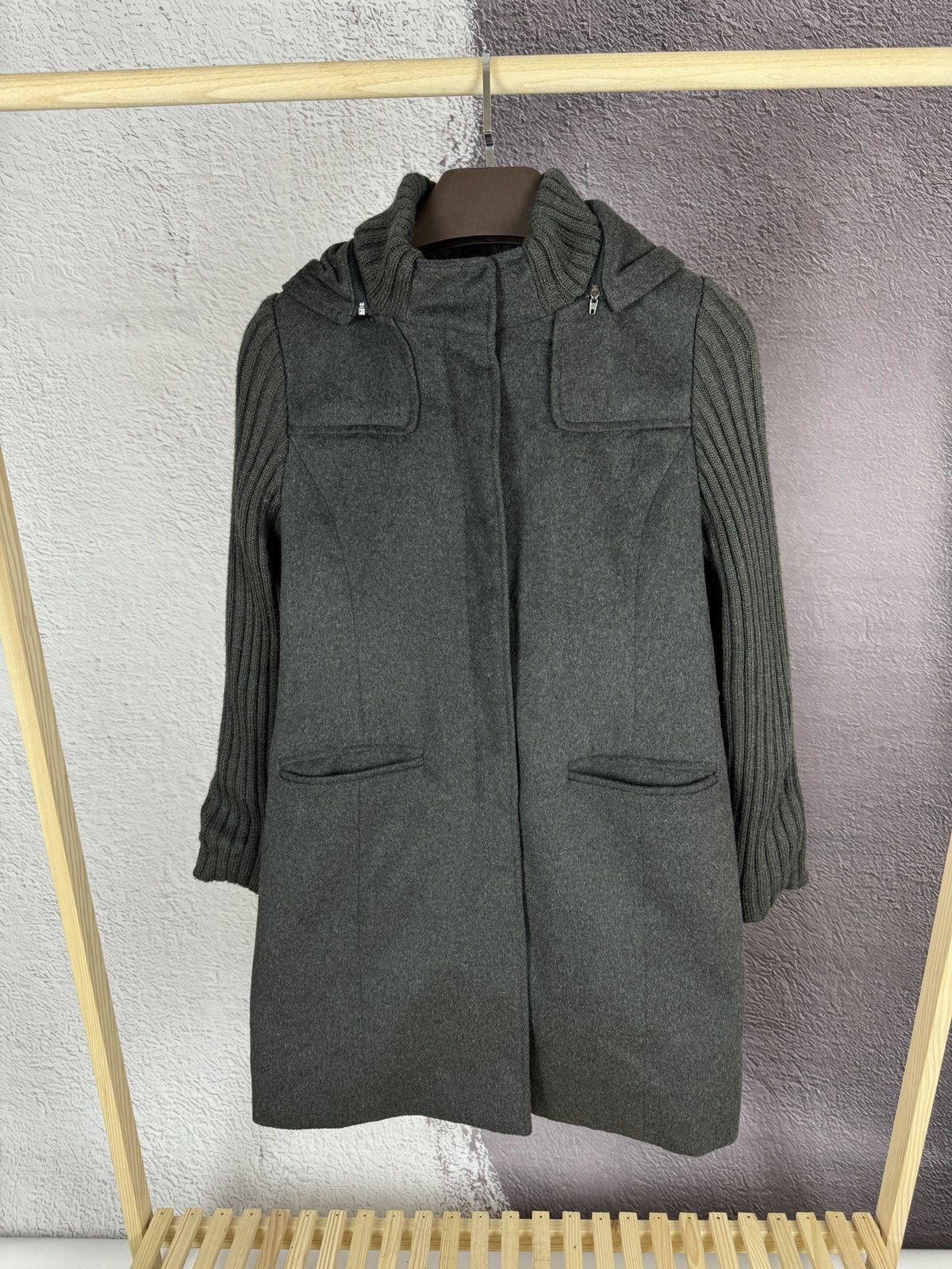 Japanese Brand A.R.T by Ofuon wool grey full zip hooded jacket coat Japan Size M / US 6-8 / IT 42-44 - 1 Thumbnail