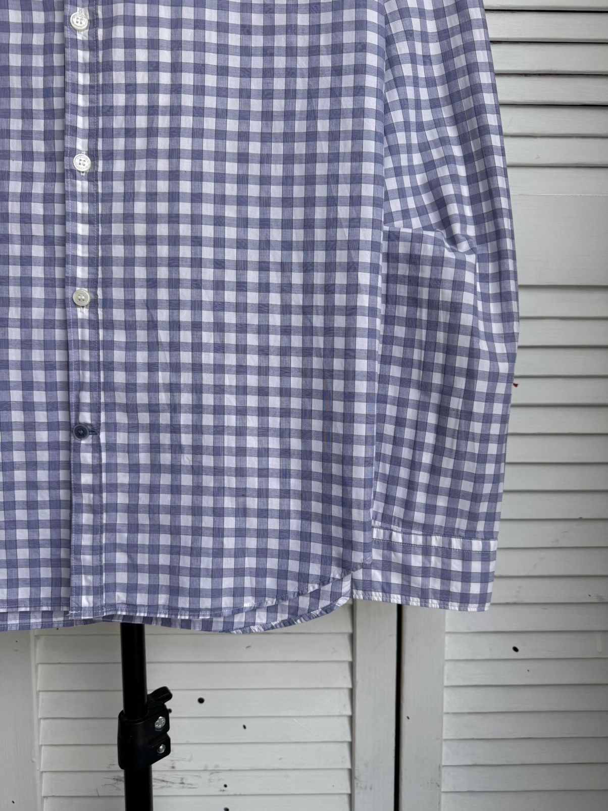 Burberry Burberry Brit Check Shirt Blue White Embroidered Logo Size US M / EU 48-50 / 2 - 4 Thumbnail