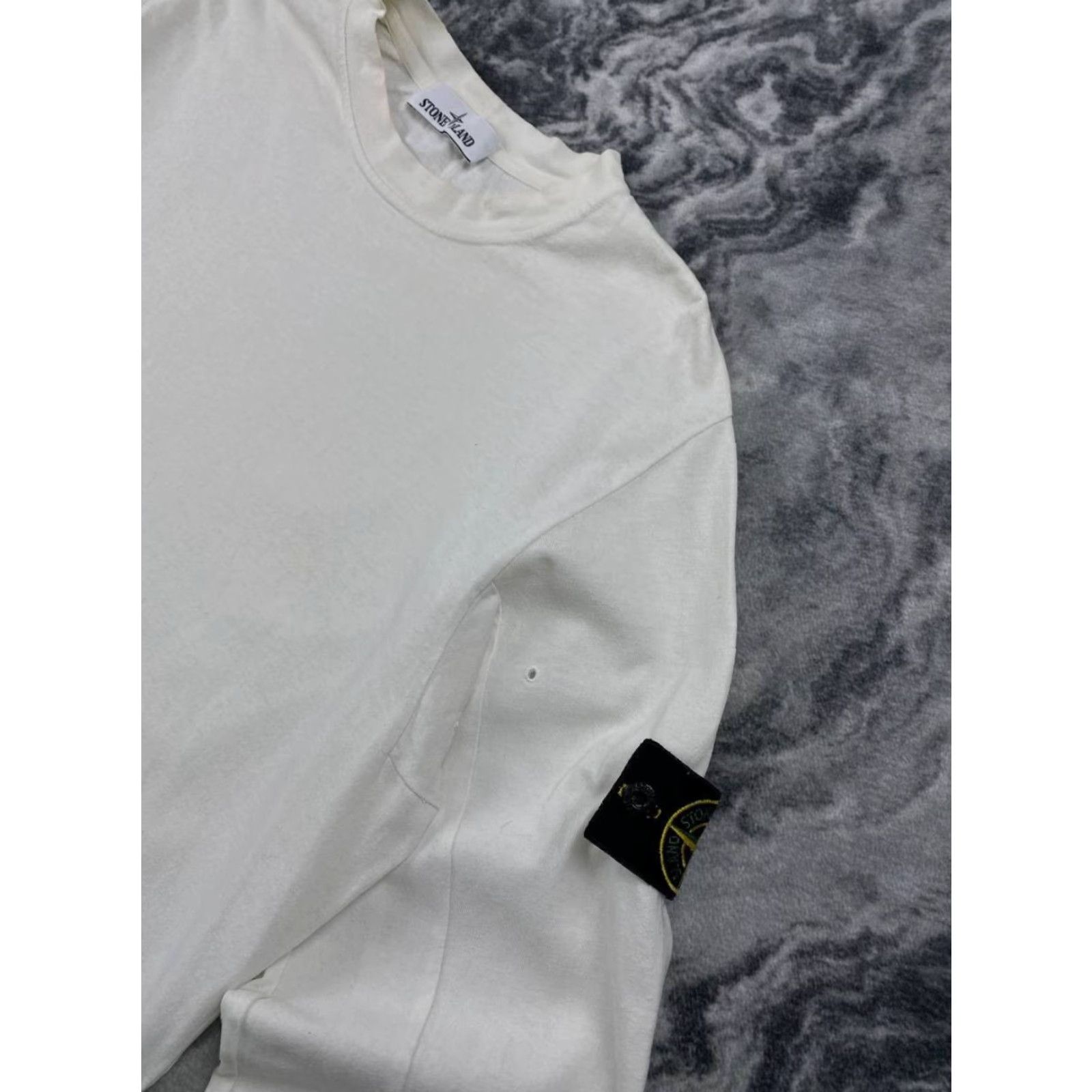 Stone Island Stone Island T-Shirt Long Sleeve Men L Beige Cotton Logo Crew Neck Size US L / EU 52-54 / 3 - 2 Thumbnail