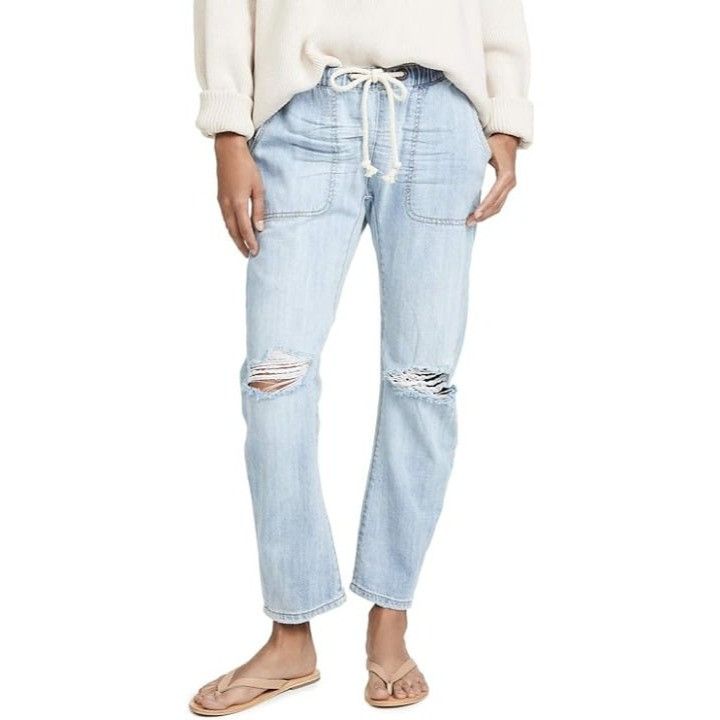 One Teaspoon One Teaspoon Women's Shabbies Drawstring Boyfriend Jeans Hus Size 29" - 2 Thumbnail