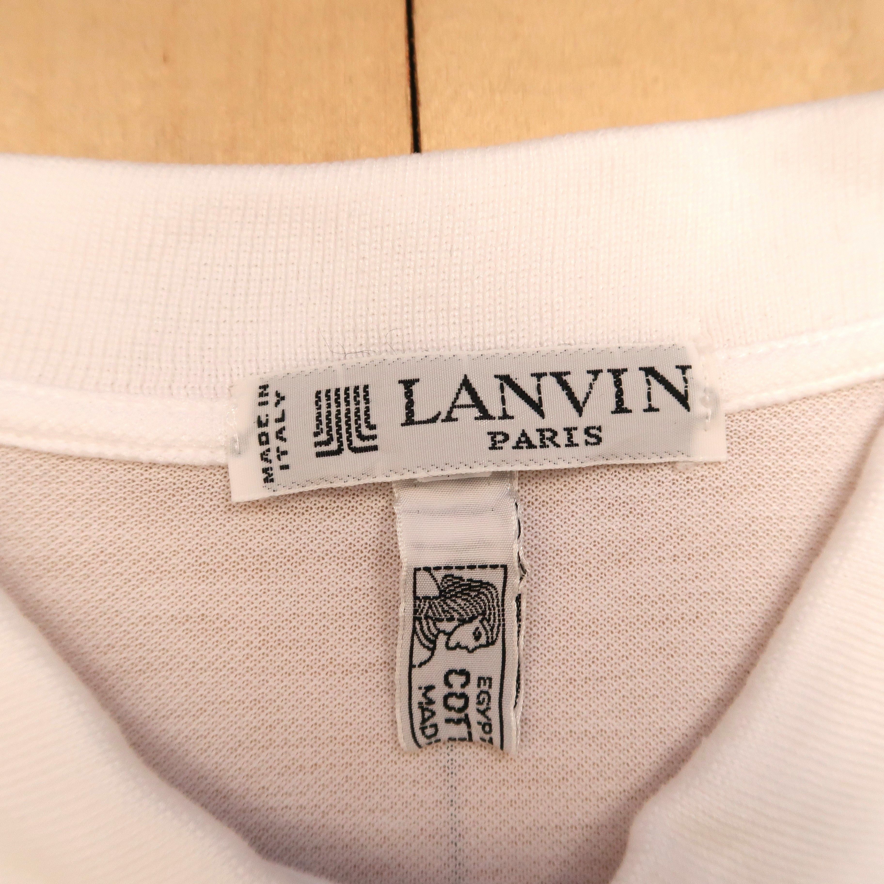 Lanvin 80s Vintage Lanvin Paris Egypt Cotton Polo Shirt Size US M / EU 48-50 / 2 - 4 Thumbnail