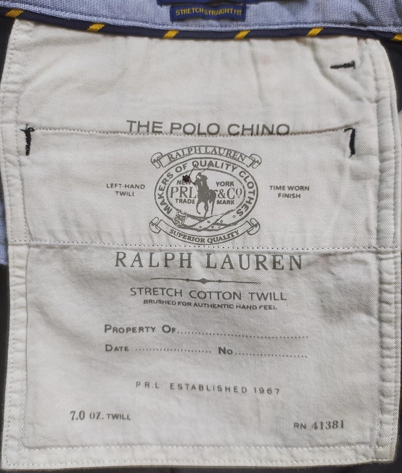 Polo Ralph Lauren Polo Ralph Lauren Stretch Straight Fit Chino Pant T 0055 Size US 35 - 7 Thumbnail