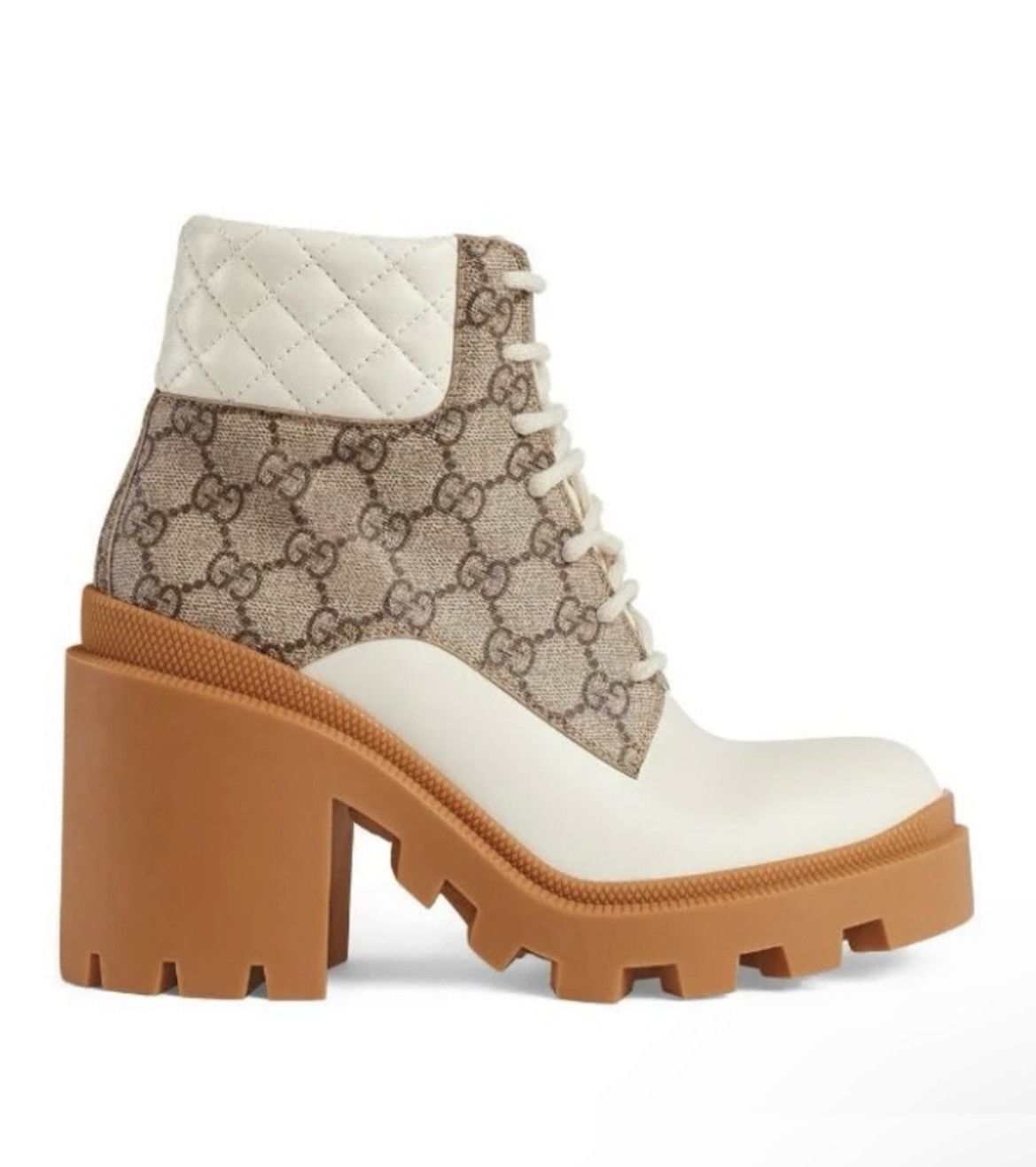 Gucci Gucci Women's GG Platform High Block Heel Ankle Boots Size US 10 / IT 40 - 1 Thumbnail