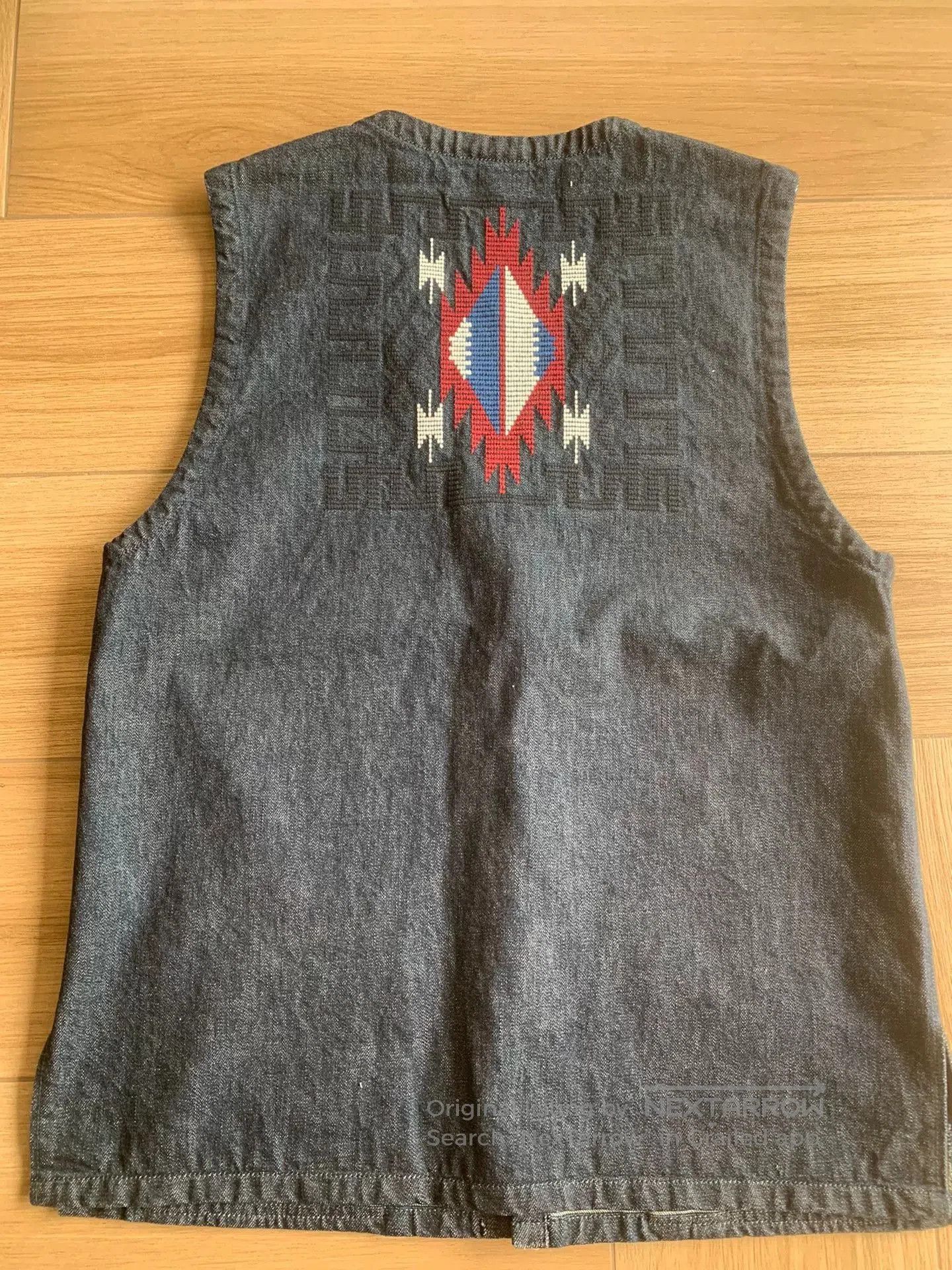 Samurai Jeans samurai jeans indigo denim vest with patterns. Size US XXL / EU 58 / 5 - 2 Thumbnail