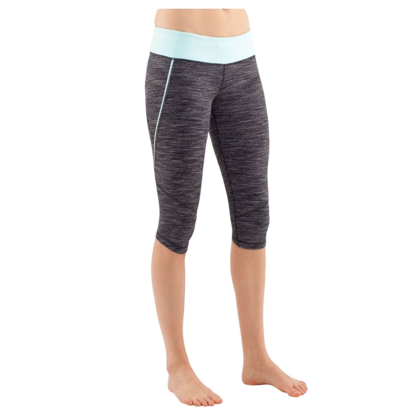 Lululemon Lululemon Run Excel Crop Wee Are From Space Black Leggings 4 Size 27" / US 4 / IT 40 - 1 Thumbnail