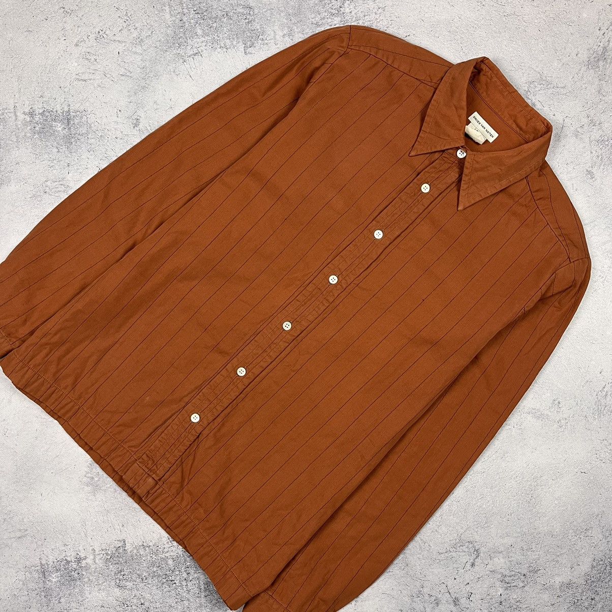 image of Vintage Dries Van Noten Luxury Shirt 90’S in Rust, Men's (Size Medium)