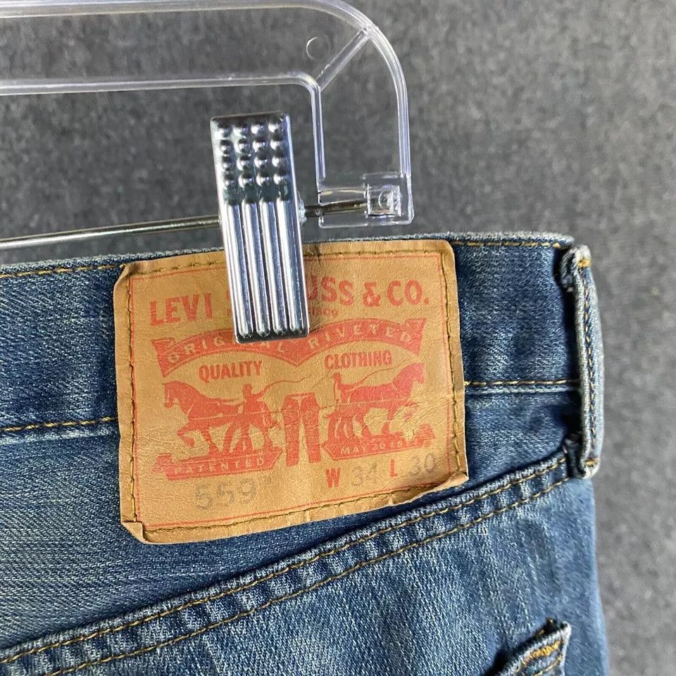 Levi's Levi's Jeans 34x30 Men's 559 Series Distressed Denim Cotton Size US 34 / EU 50 - 8 Thumbnail