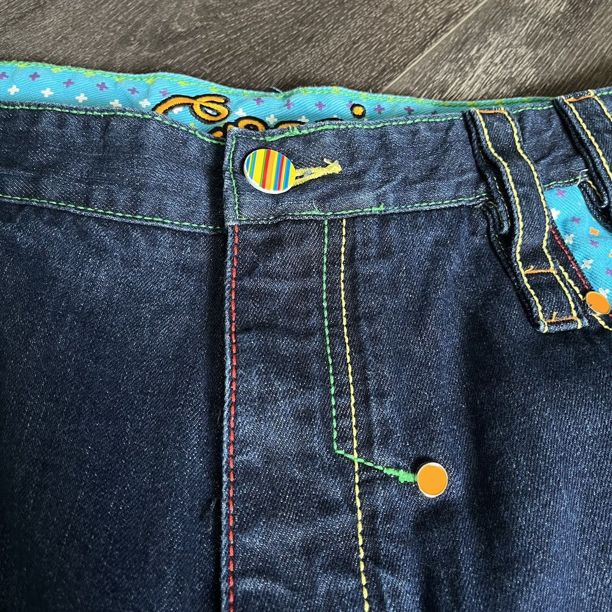 Coogi Vintage 1990s Coogi Baggy Rainbow Skater Denim Jean Shorts Size US 42 / EU 58 - 7 Thumbnail