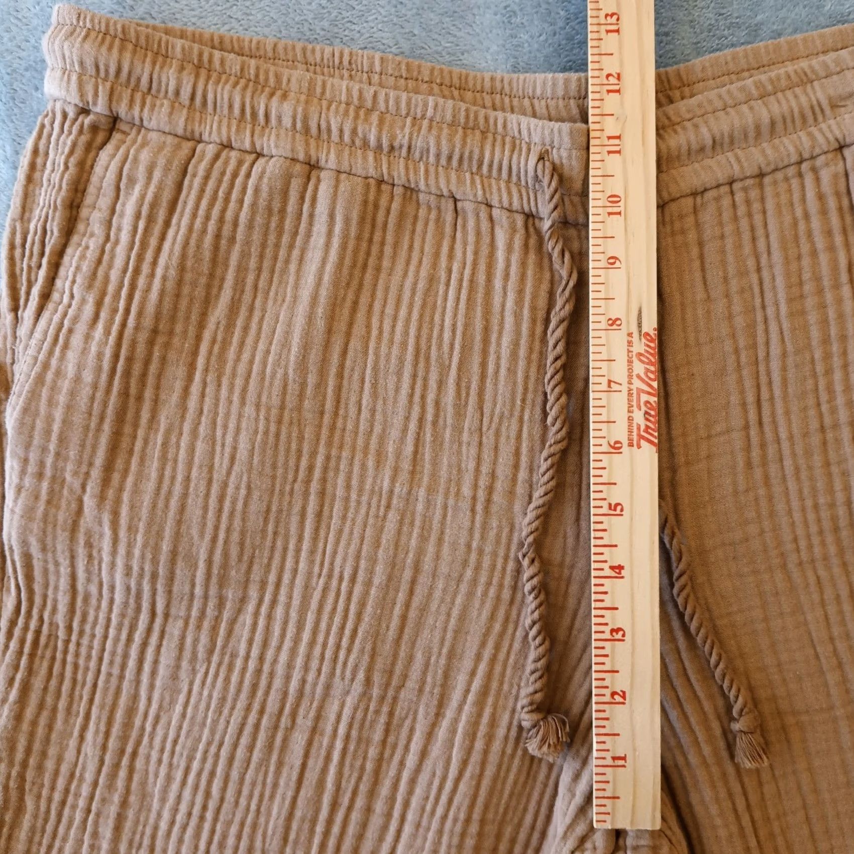 J. Jill J. Jill Ankle Pants Womens PXL Petite Brown Seersucker Drawstring Pockets 36x24 Size 40" / US 18 - 4 Thumbnail