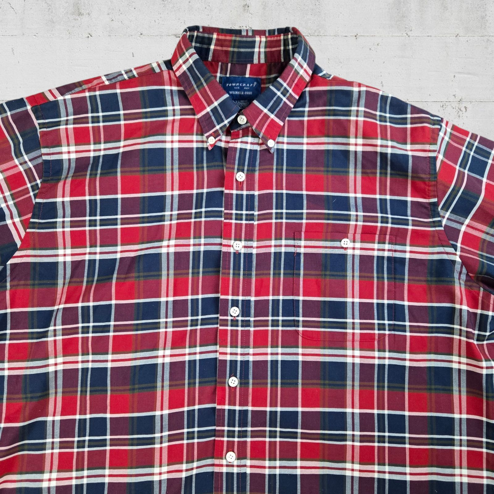 Towncraft Vintage Red Plaid Classic Button Down Shirt Size XL Size US XL / EU 56 / 4 - 3 Thumbnail