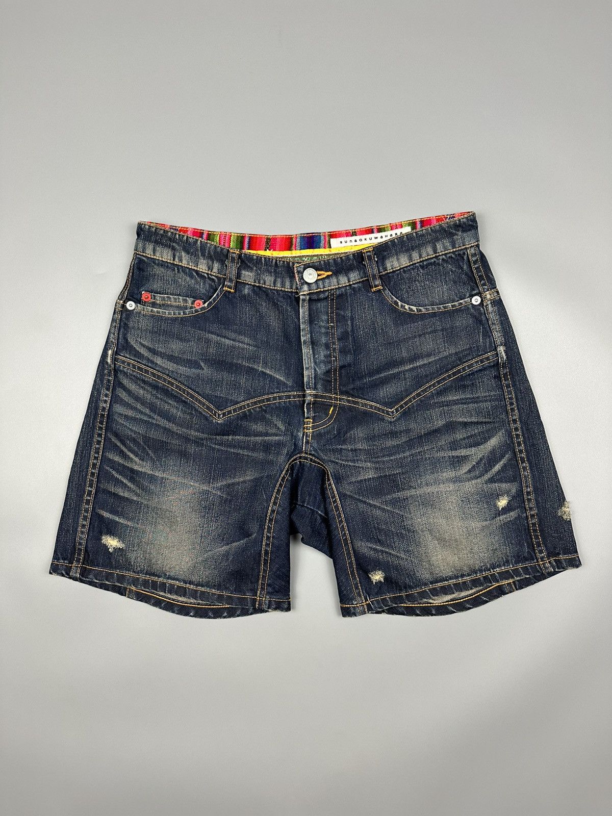 Issey Miyake Distressed Sunao Kuwahara Issey Miyake Short Denim Size US 30 / EU 46 - 1 Thumbnail