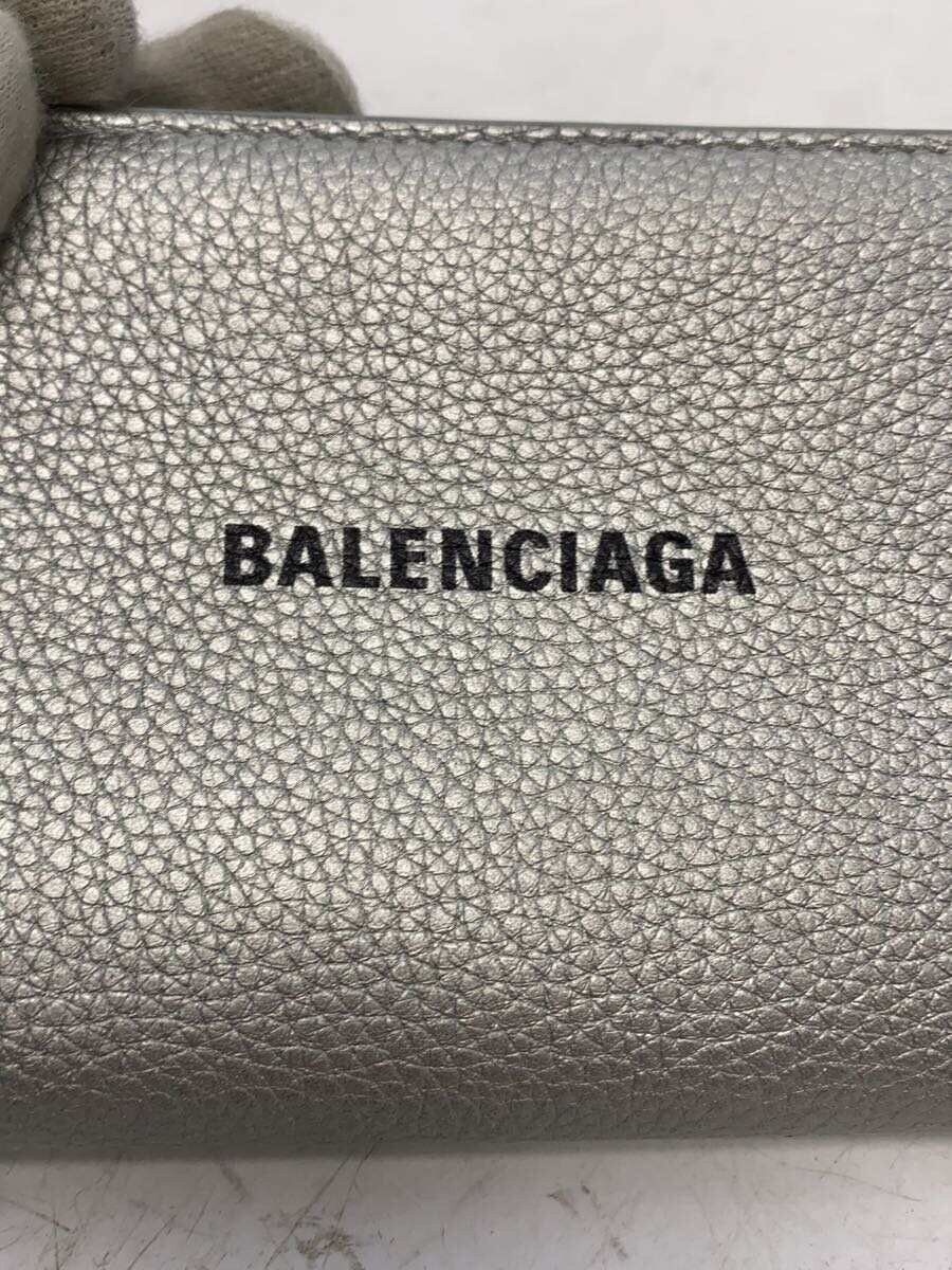 Balenciaga Balenciaga Cash Sheepskin Bi-Fold Wallet Silver Size ONE SIZE - 3 Thumbnail