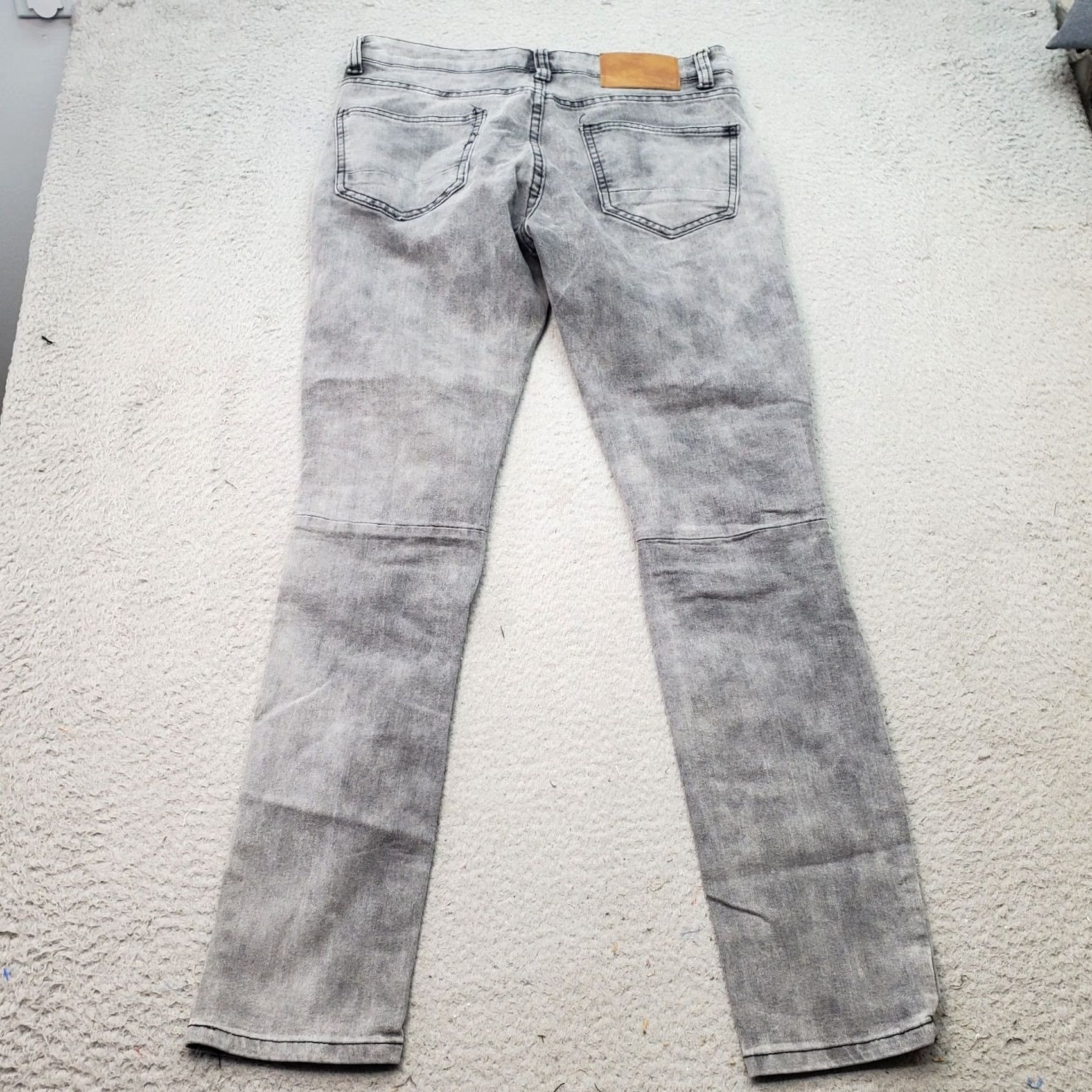 Denime Waimea Skinny Jeans Mens 30 Multi Denim Pintuck Distressed Slim Fit Zip Pockets - Fashion & Style Size US 30 / EU 46 - 2 Thumbnail