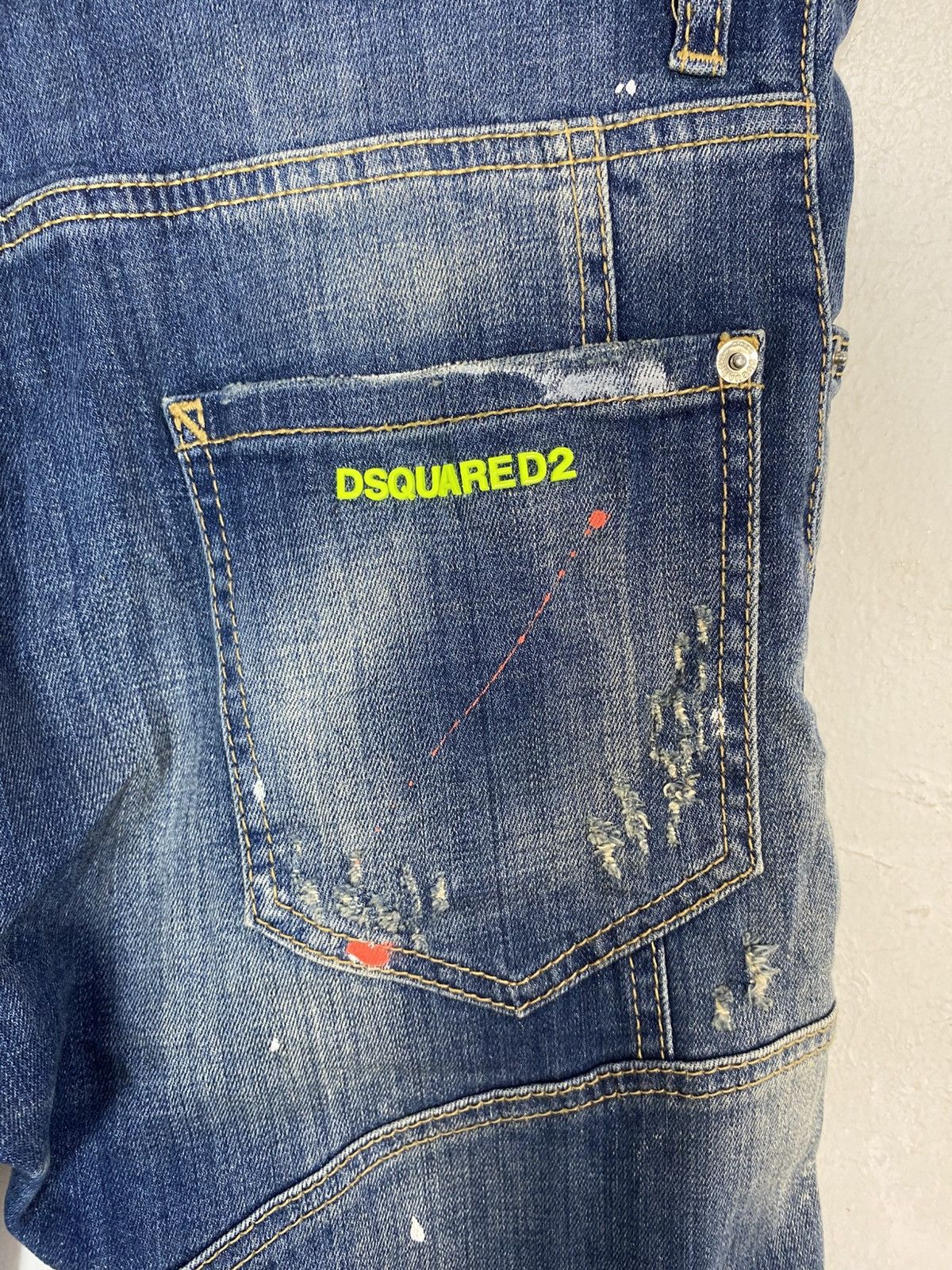 Dsquared2 Dsquared2 Italy Indigo Denim Jeans Double Knee Buttonfly Size US 31 - 9 Thumbnail