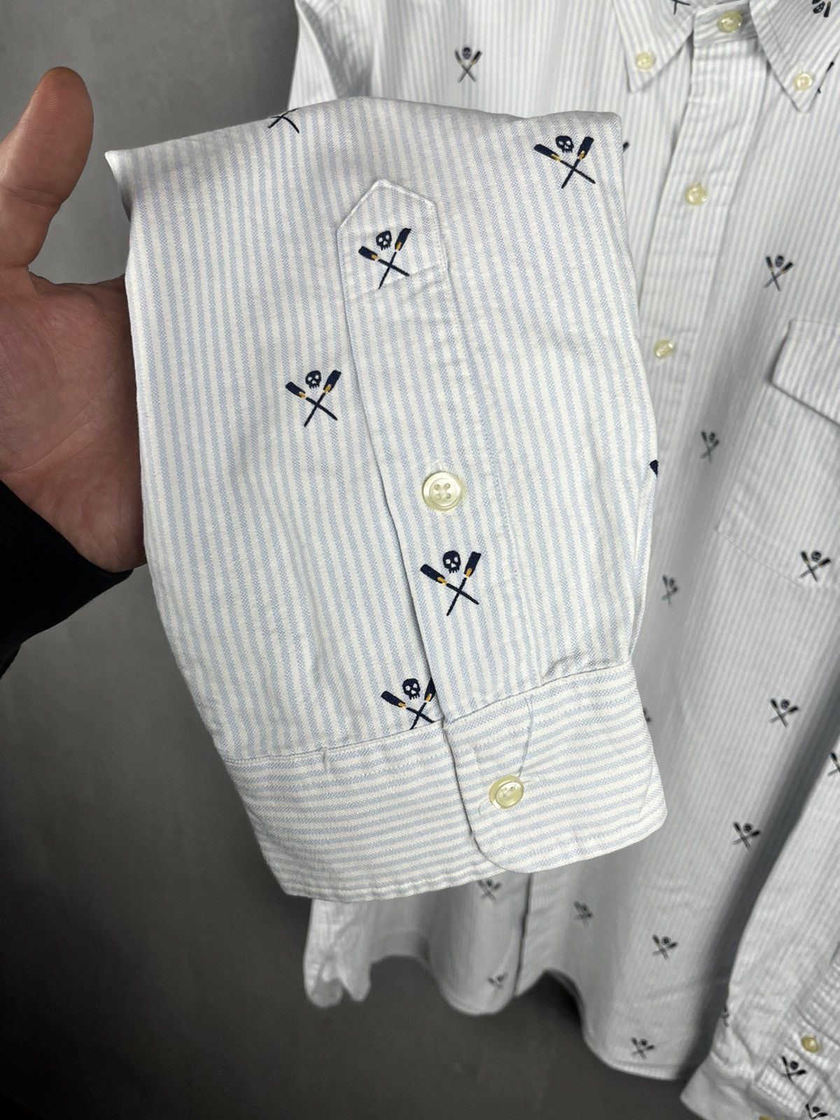 Polo Ralph Lauren × Ralph Lauren Ralph Lauren oxford skull printed stripped varsity shirt Size US XL / EU 56 / 4 - 8 Thumbnail