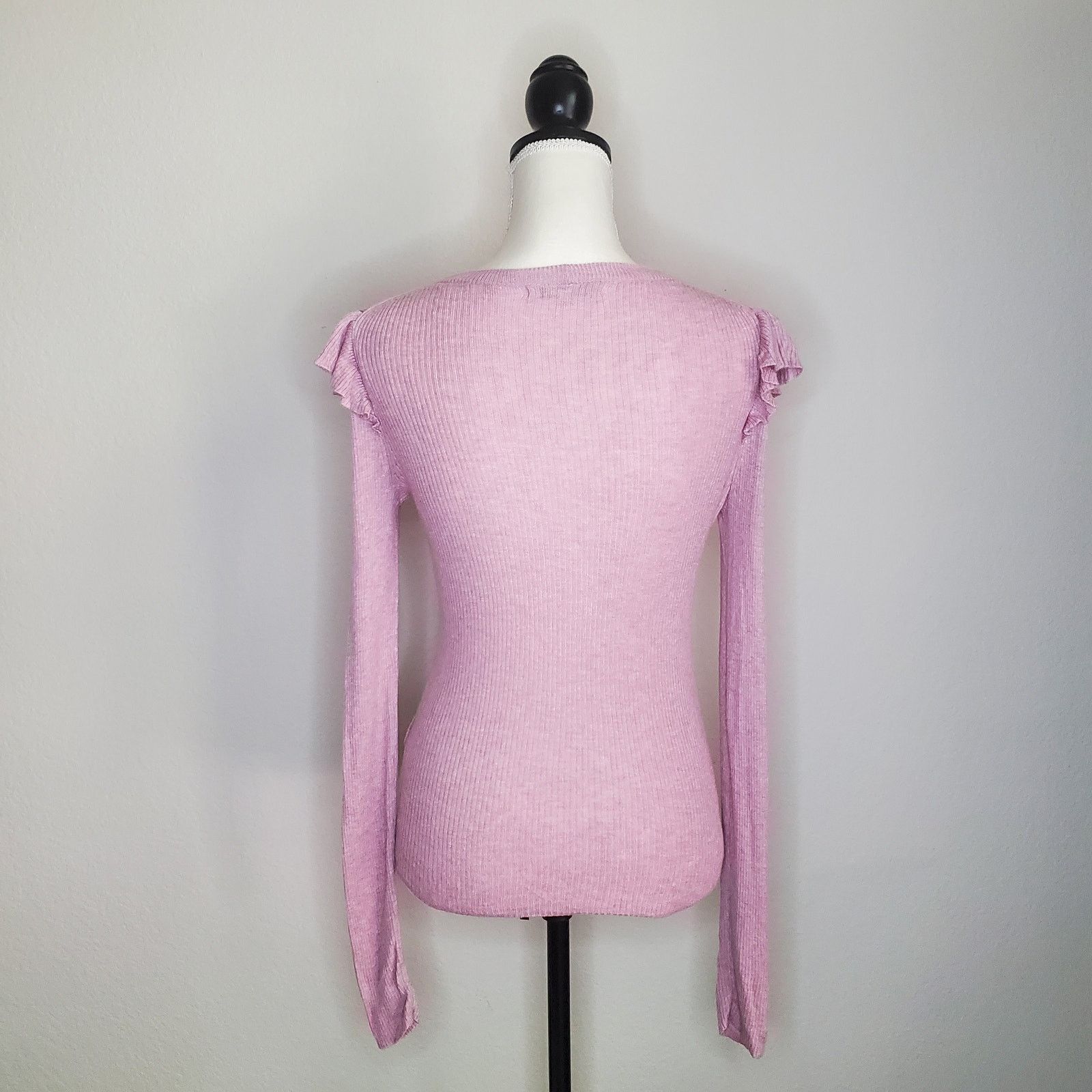 Madewell Madewell Pink Ribbed Top Small Size S / US 4 / IT 40 - 3 Thumbnail