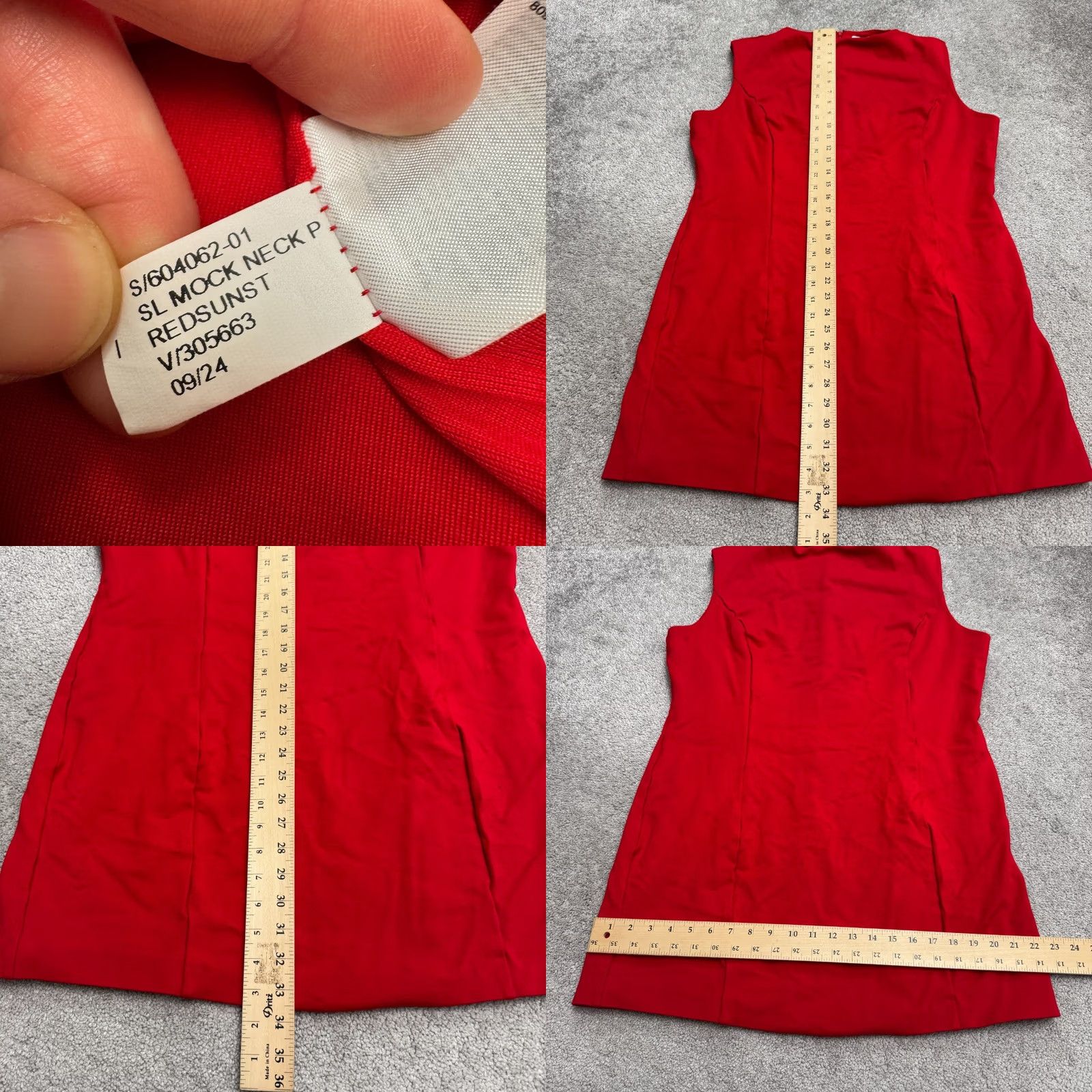 Banana Republic Banana Republic Shift Dress Womens XL Red Mock Neck Sleeveless Knee Length Ponte Size XL / US 12-14 / IT 48-50 - 8 Thumbnail