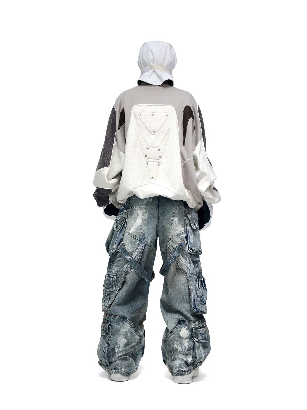 Other PERSONSOUL WHITE STAIN GRAFFITI CARGO PANTS Size US 32 / EU 48 - 7 Thumbnail