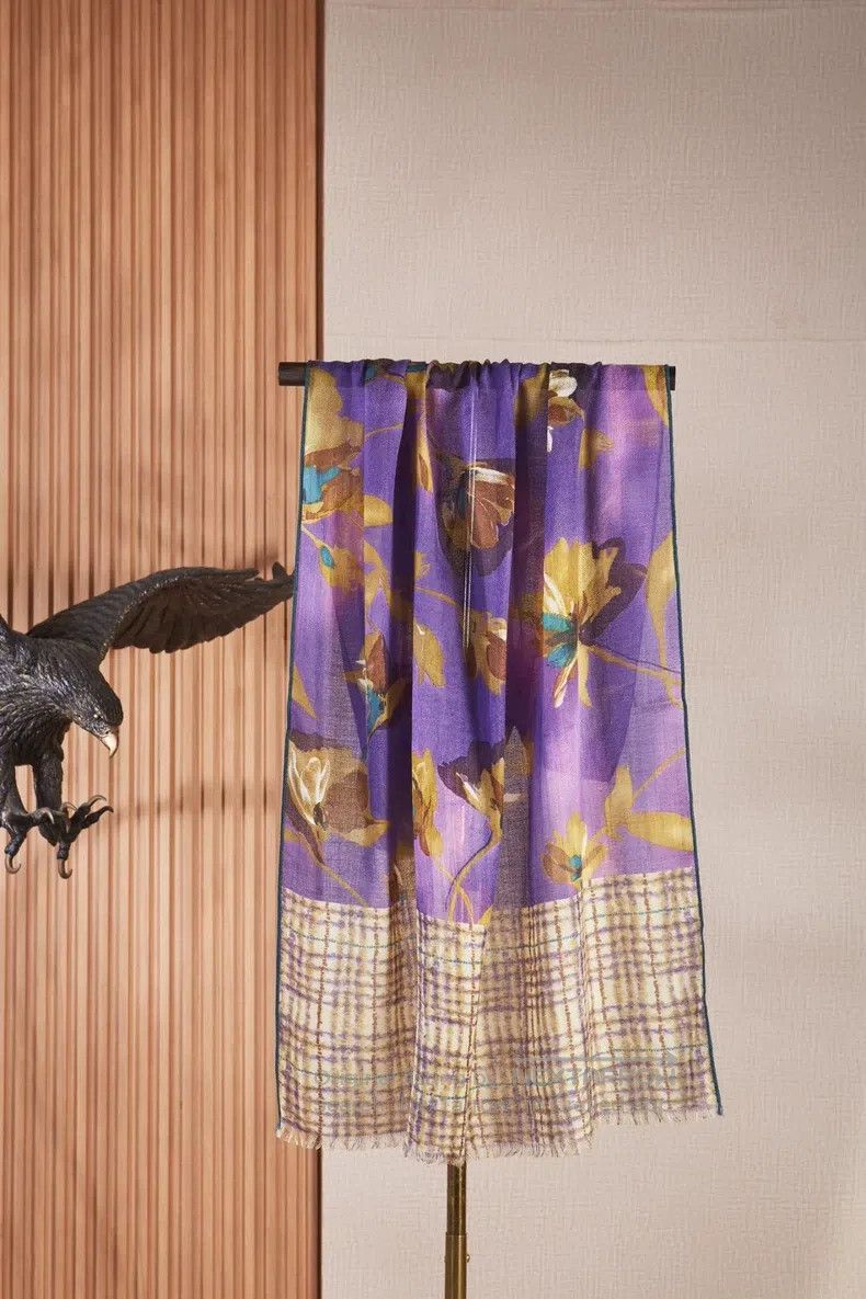 Loro Piana LORO PIANA size 196*68cm Fine-woven thin scarf shawl 70% ca Size ONE SIZE - 2 Thumbnail