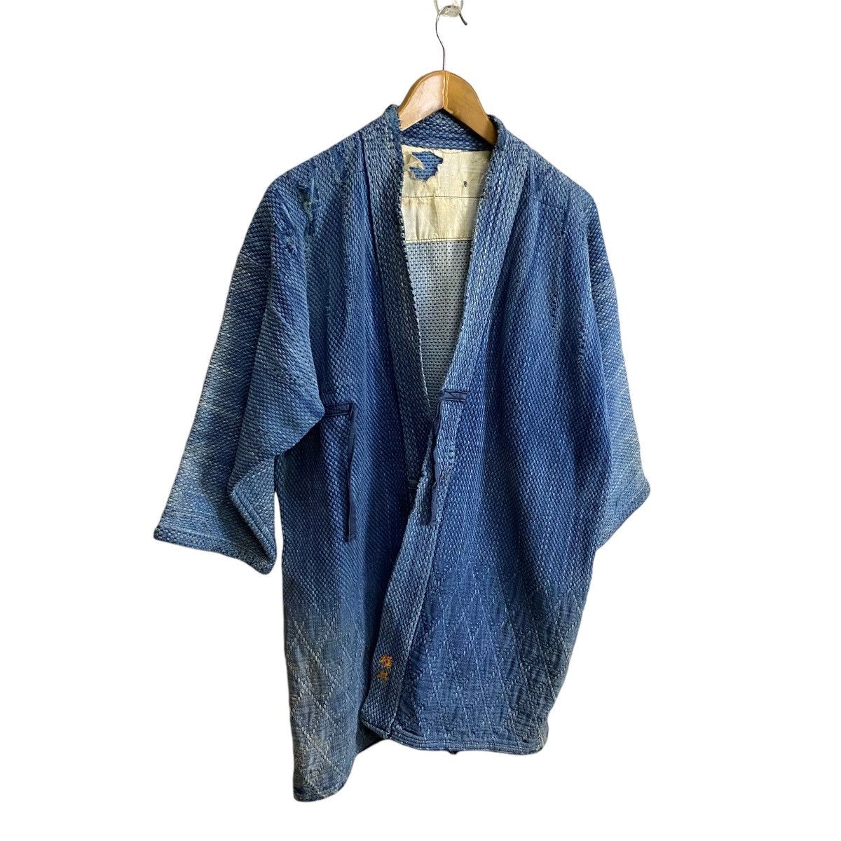 Indigo Vintage 70s Distress kimono sashiko indigo Size US M / EU 48-50 / 2 - 2 Thumbnail