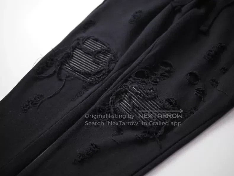 Amiri Amiri Size XS Black Destroyed Patchwork Sweatpants Size US 29 - 3 Thumbnail