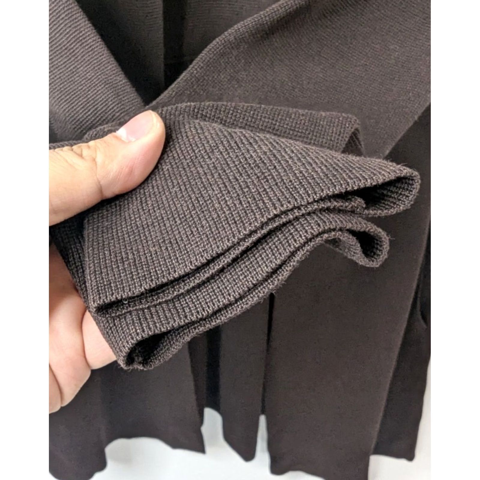 Eileen Fisher Eileen Fisher Cardigan Sweater Women’s S Open Brown Silk Cotton Interlock Knit Collared VINTAGE? Size S / US 4 / IT 40 - 3 Thumbnail