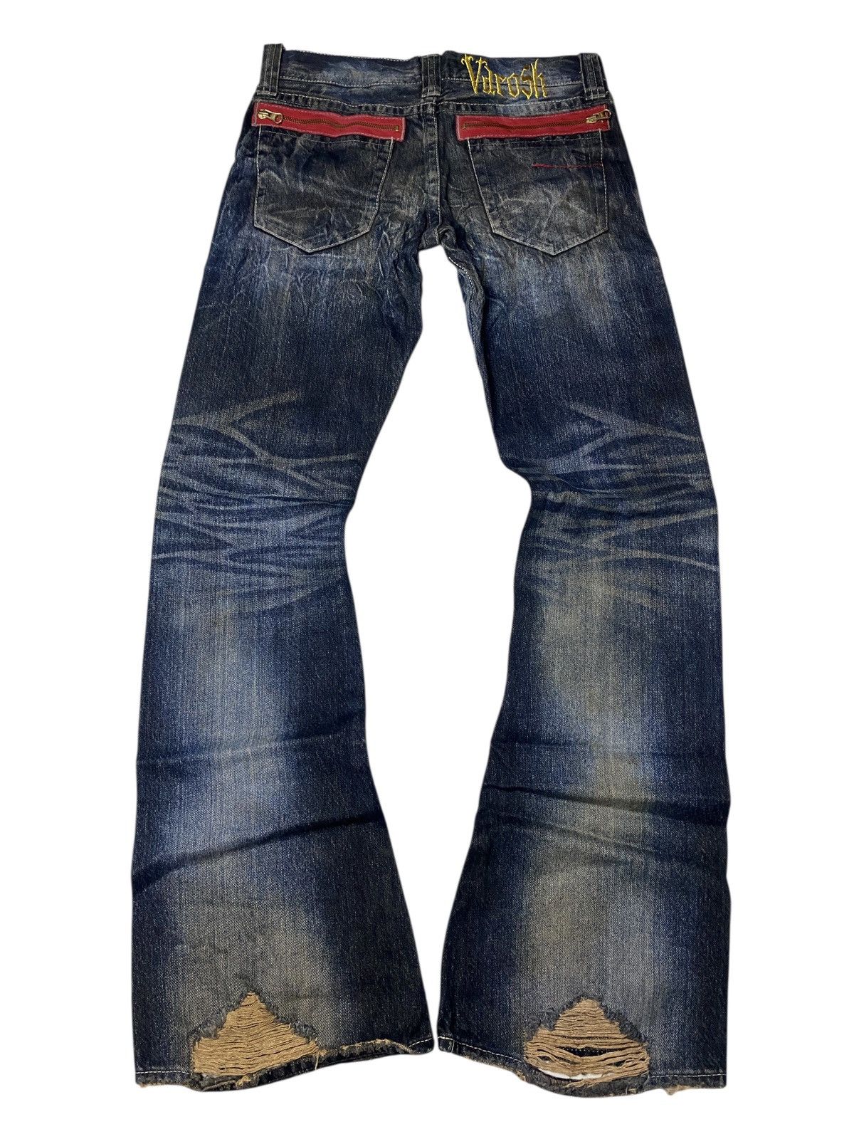 If Six Was Nine 2000's Varosh Mudwash Flared Jeans Size US 27 - 2 Thumbnail