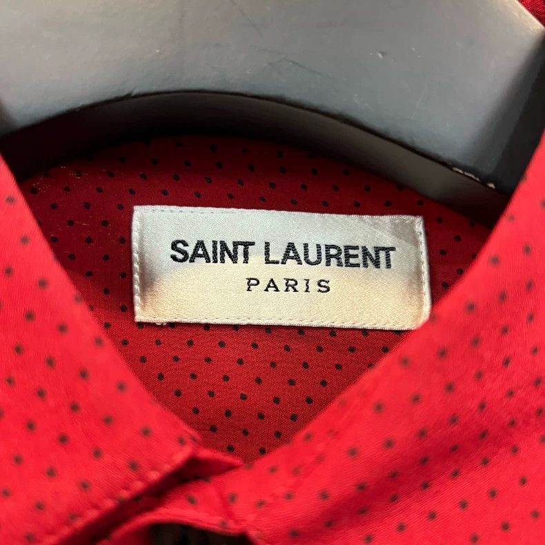 Saint Laurent Paris Saint Laurent Paris Polka-dot red shirt 2505-Nextarrow Size XS / US 0-2 / IT 36-38 - 4 Thumbnail