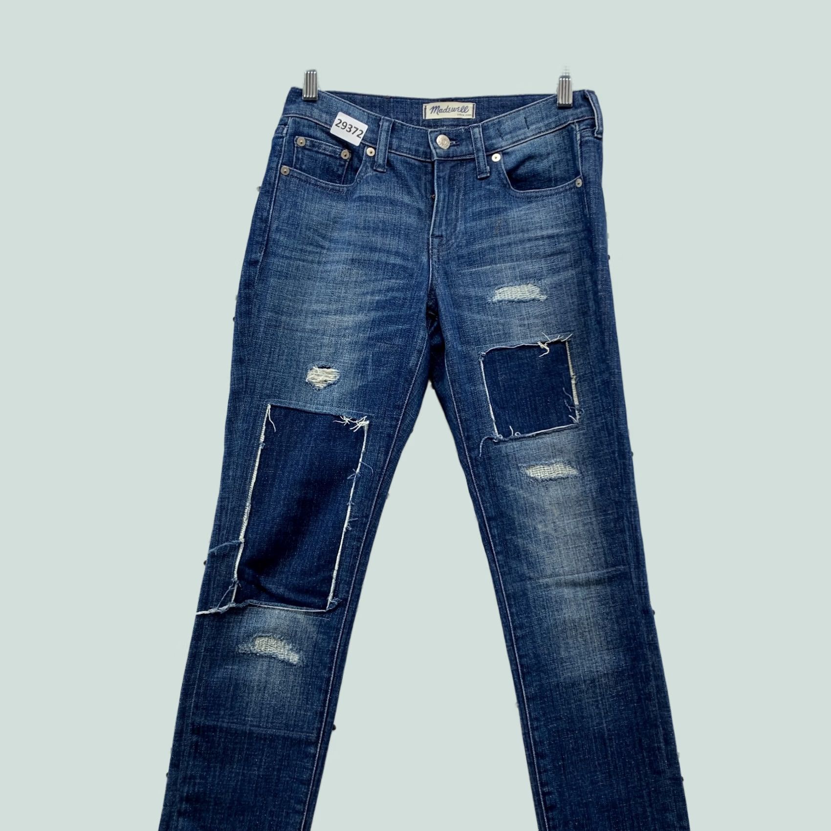 Madewell Madewell Jeans Womens 24 Blue Denim Size fits 28X29 Distressed Slim Boy Size 28" / US 6 / IT 42 - 1 Thumbnail