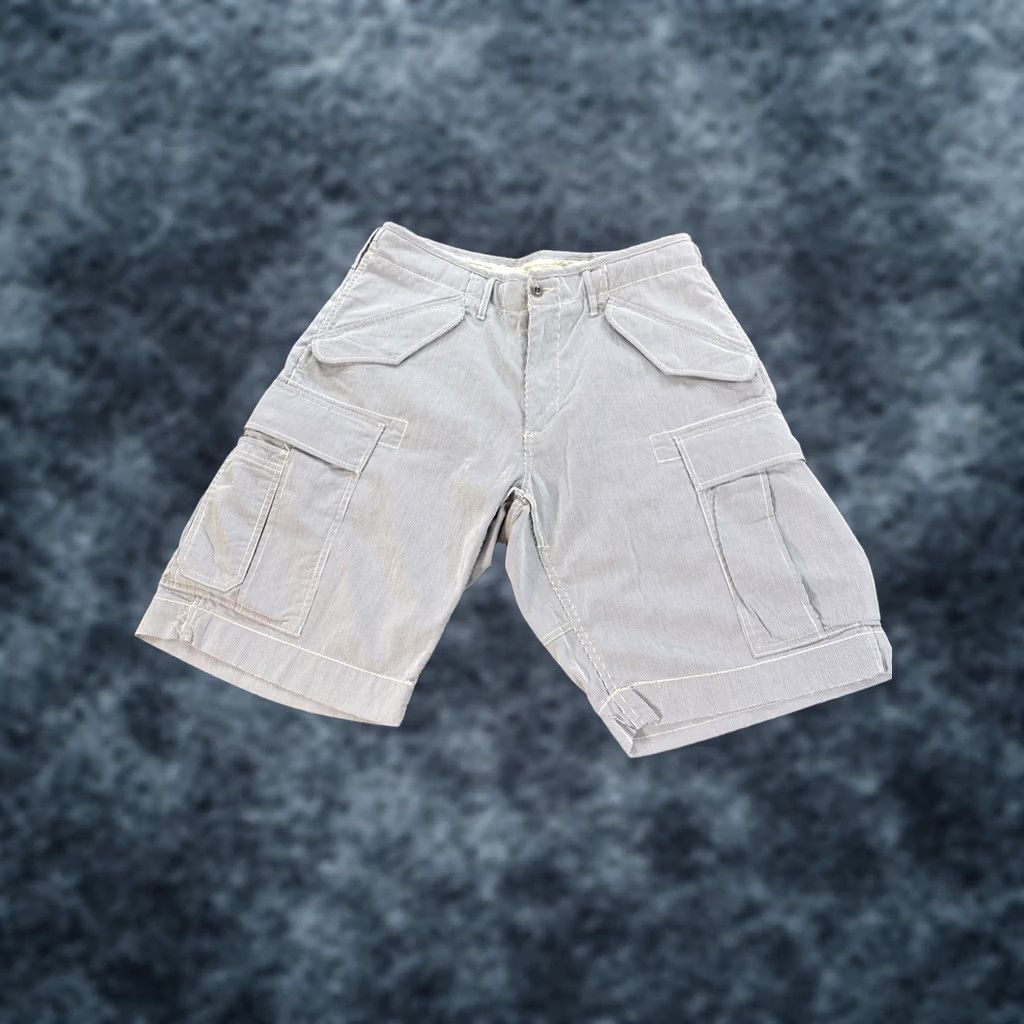Polo Ralph Lauren VINTAGE Polo Ralph Lauren Shorts Mens 33 Seersucker Cargo Military Paratrooper Casual Travel Workwear Blue 100% Cotton Zip Size US XS / EU 42 / 0 - 1 Thumbnail