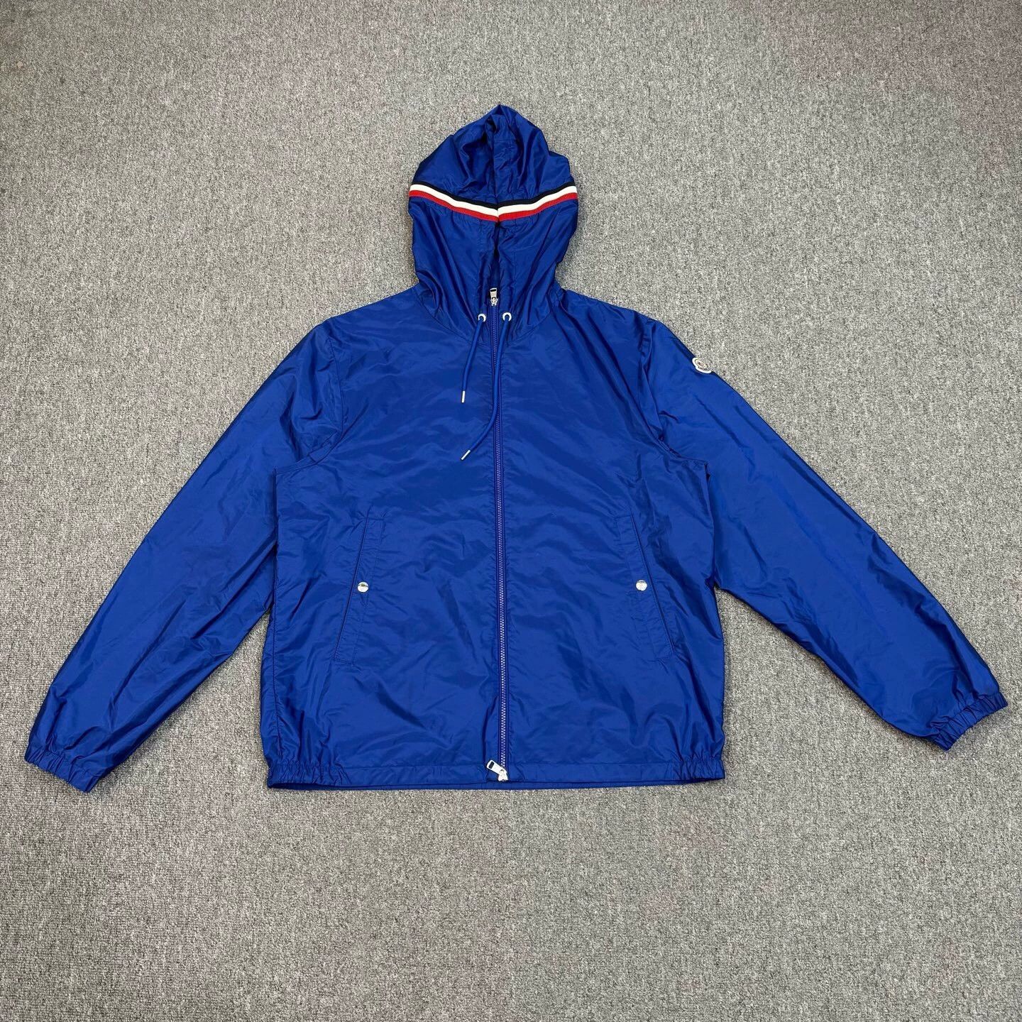 Moncler Moncler New Blue Hood Striped Nylon Jacket Size 6 Size US XXL / EU 58 / 5 - 1 Thumbnail