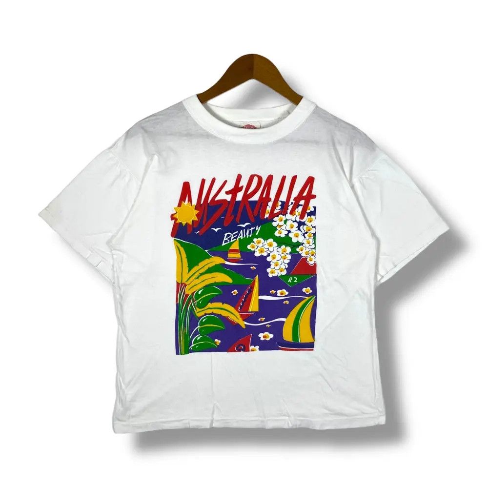 Vintage Vintage 90's AUSTRALIA BEAUTY Art Graphic Tee Shirt Size US S / EU 44-46 / 1 - 1 Thumbnail