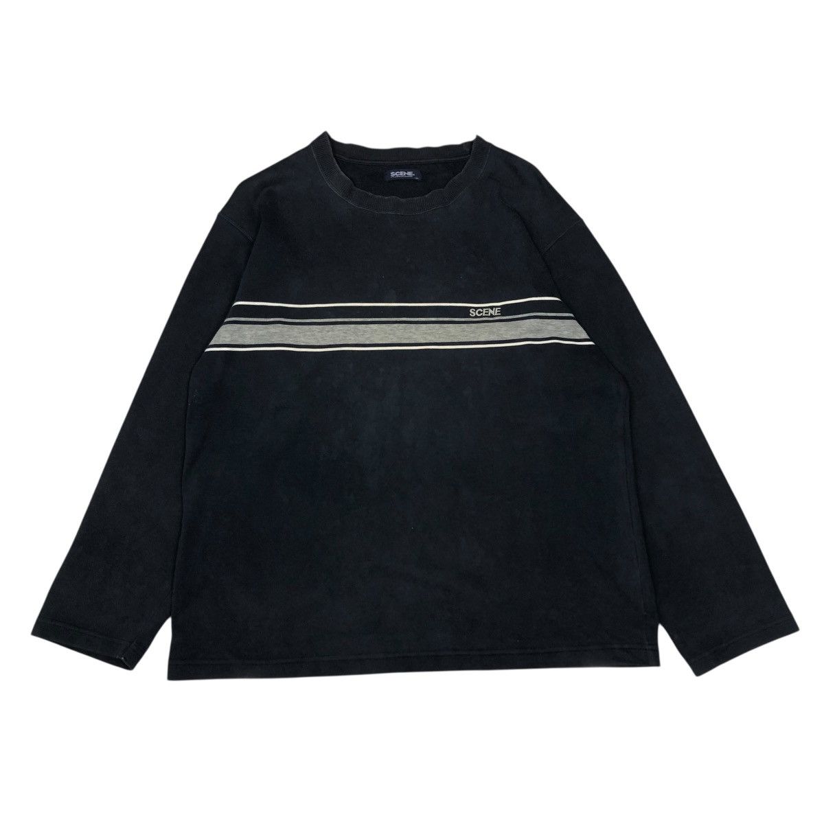 Japanese Brand 🔥VINTAGE SWEATSHIRT SCENE STRIPED DESIGN ISSEY MIYAKE Size US M / EU 48-50 / 2 - 1 Thumbnail