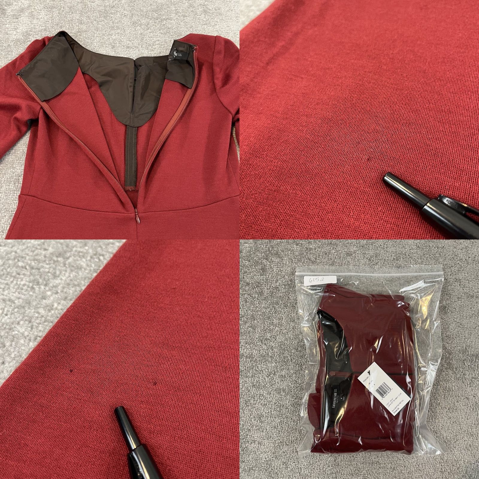 Lilly Pulitzer LAFAYETTE 148 Dress Womens Size 4 Auburn Red Mid Length Knee Wool 3/4 Sleeve Pullover Round Neck Size L / US 10 / IT 46 - 9 Thumbnail