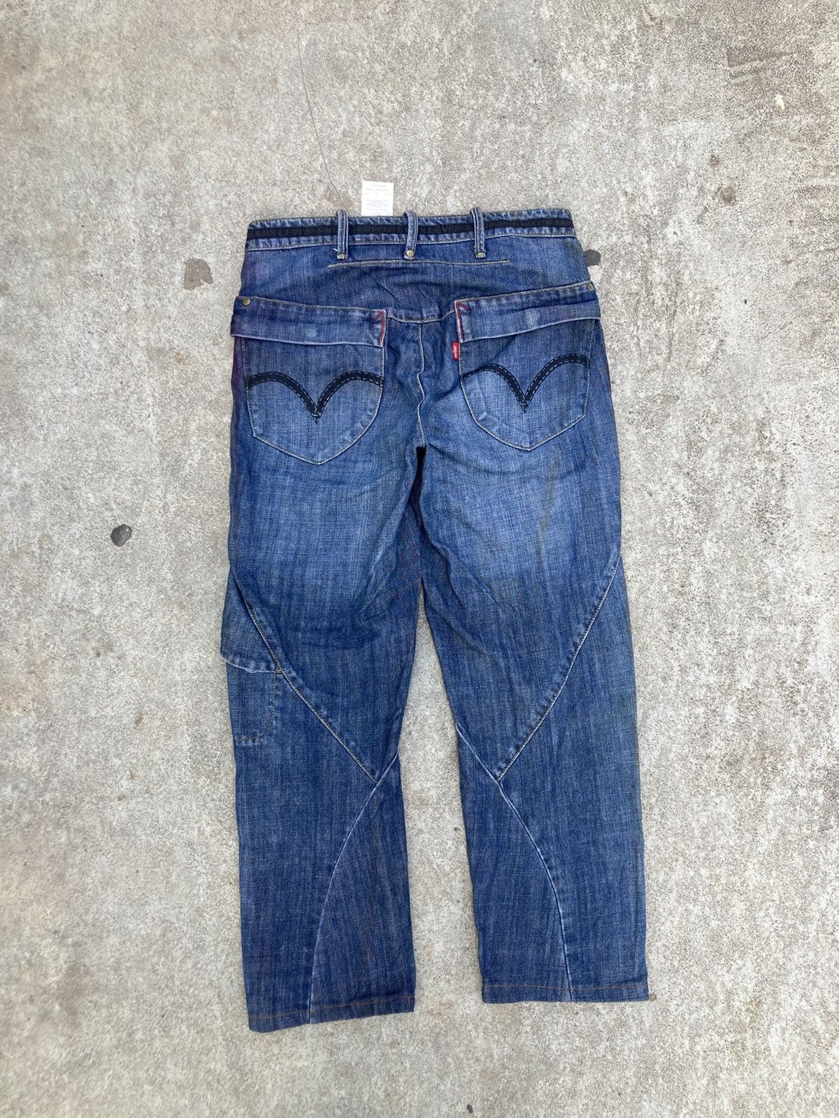 Vintage Levis Engineered Red Waist Twisted Denim Pants