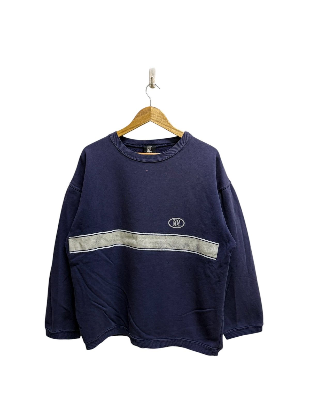 Vintage Vintage NO BS Chest Logo Sweatshirt Size US L / EU 52-54 / 3 - 1 Thumbnail