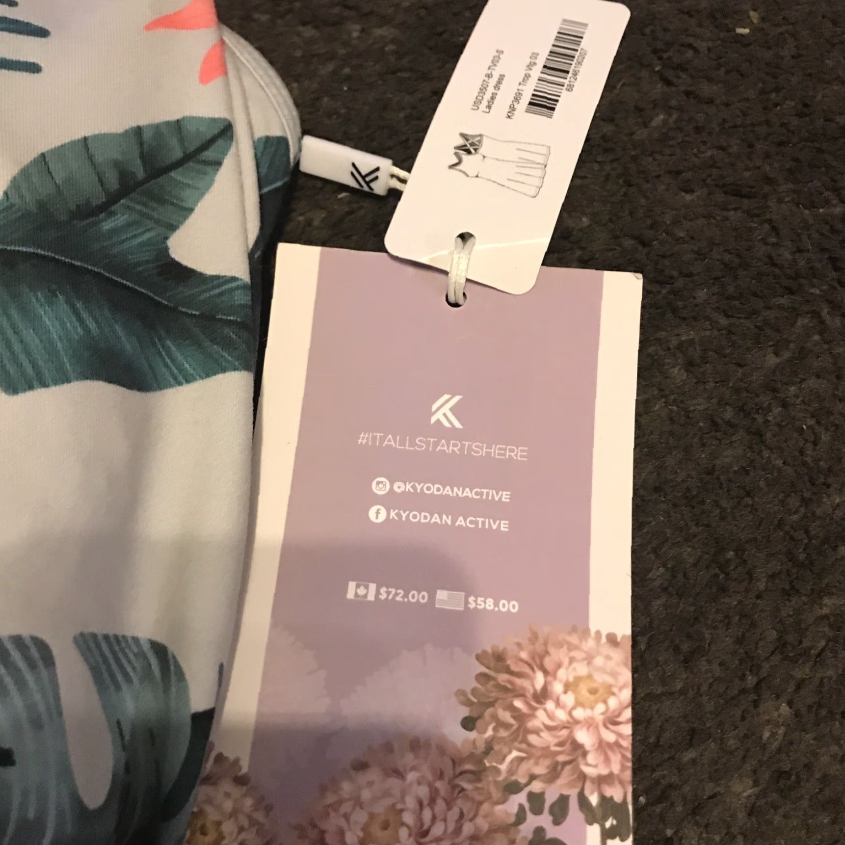 Kyodan Kyodan Outdoor Women’s S Tropical Floral Soft Tennis Dress NWT Dress Womens Tennis Summer Size S / US 4 / IT 40 - 3 Thumbnail