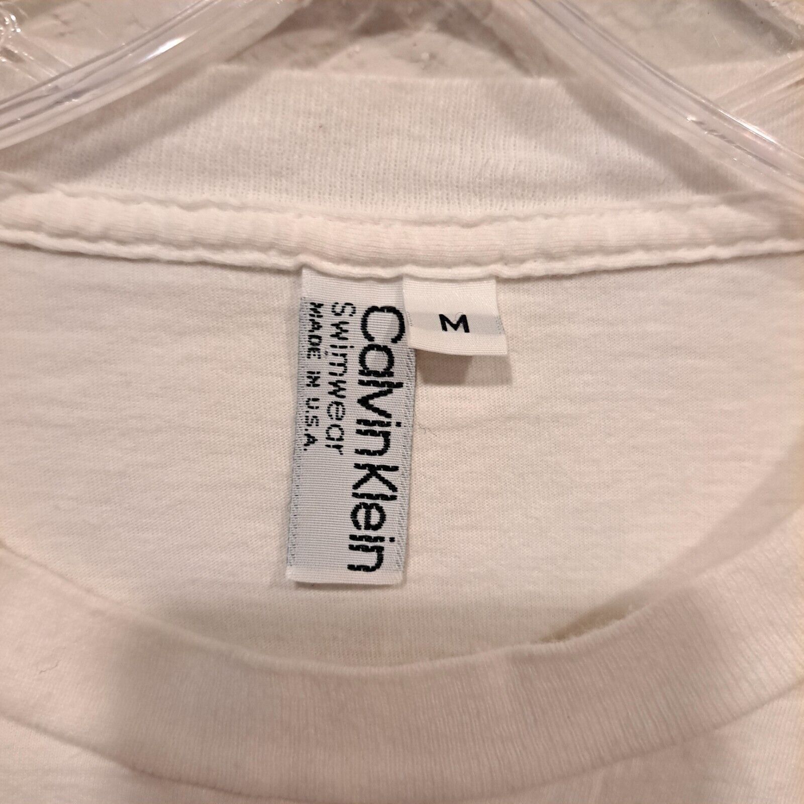 Calvin Klein Vintage Calvin Klein Swimwear Made In USA White T-Shirt M Size US M / EU 48-50 / 2 - 3 Thumbnail