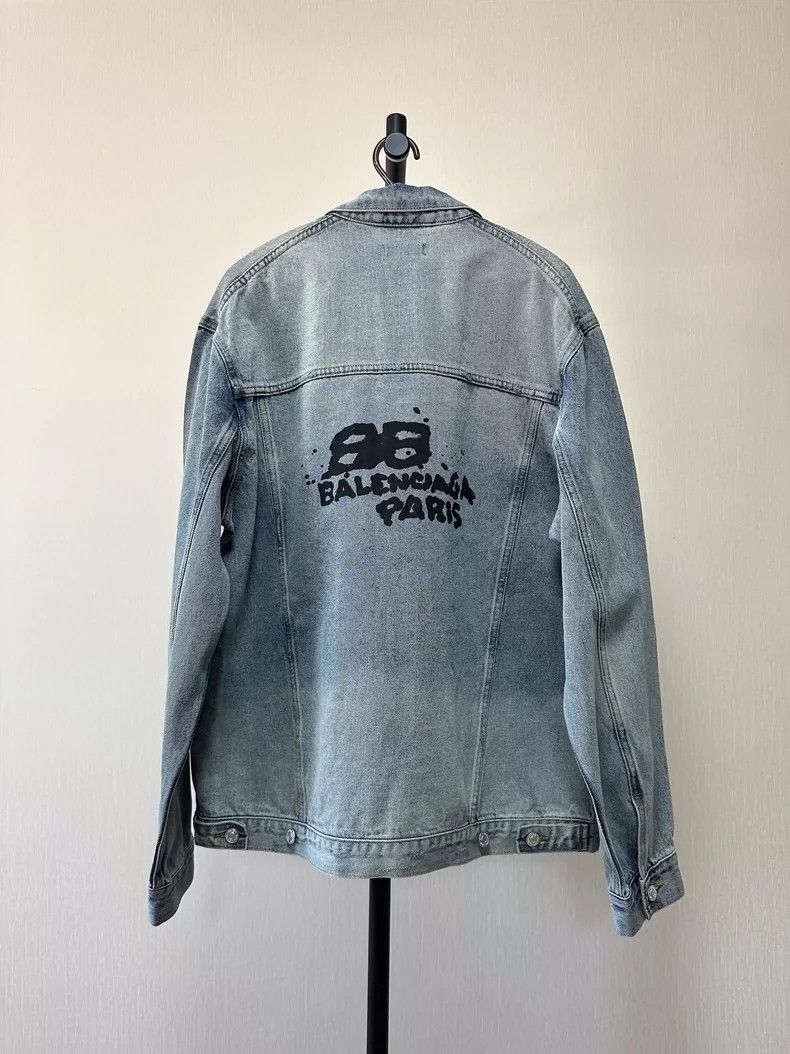 Balenciaga Balenciaga Denim Jacket 2502-Nextarrow Size US XL / EU 56 / 4 - 2 Thumbnail