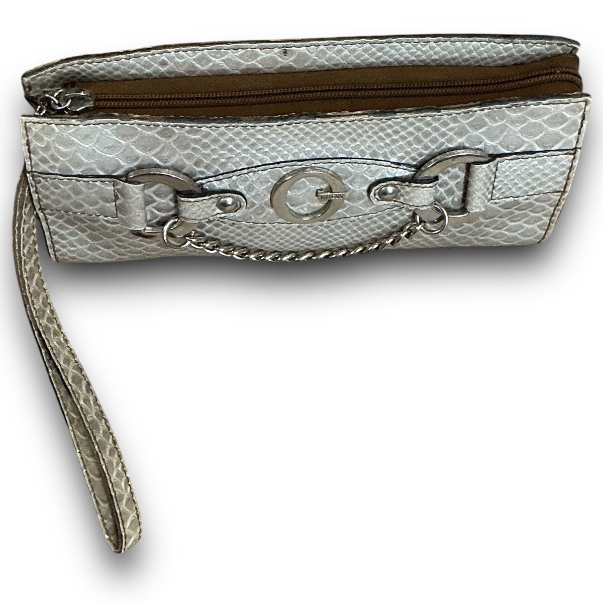 Guess Y2K Vintage Guess Faux Snakeskin Embossed Clutch Wristlet Size ONE SIZE - 5 Thumbnail