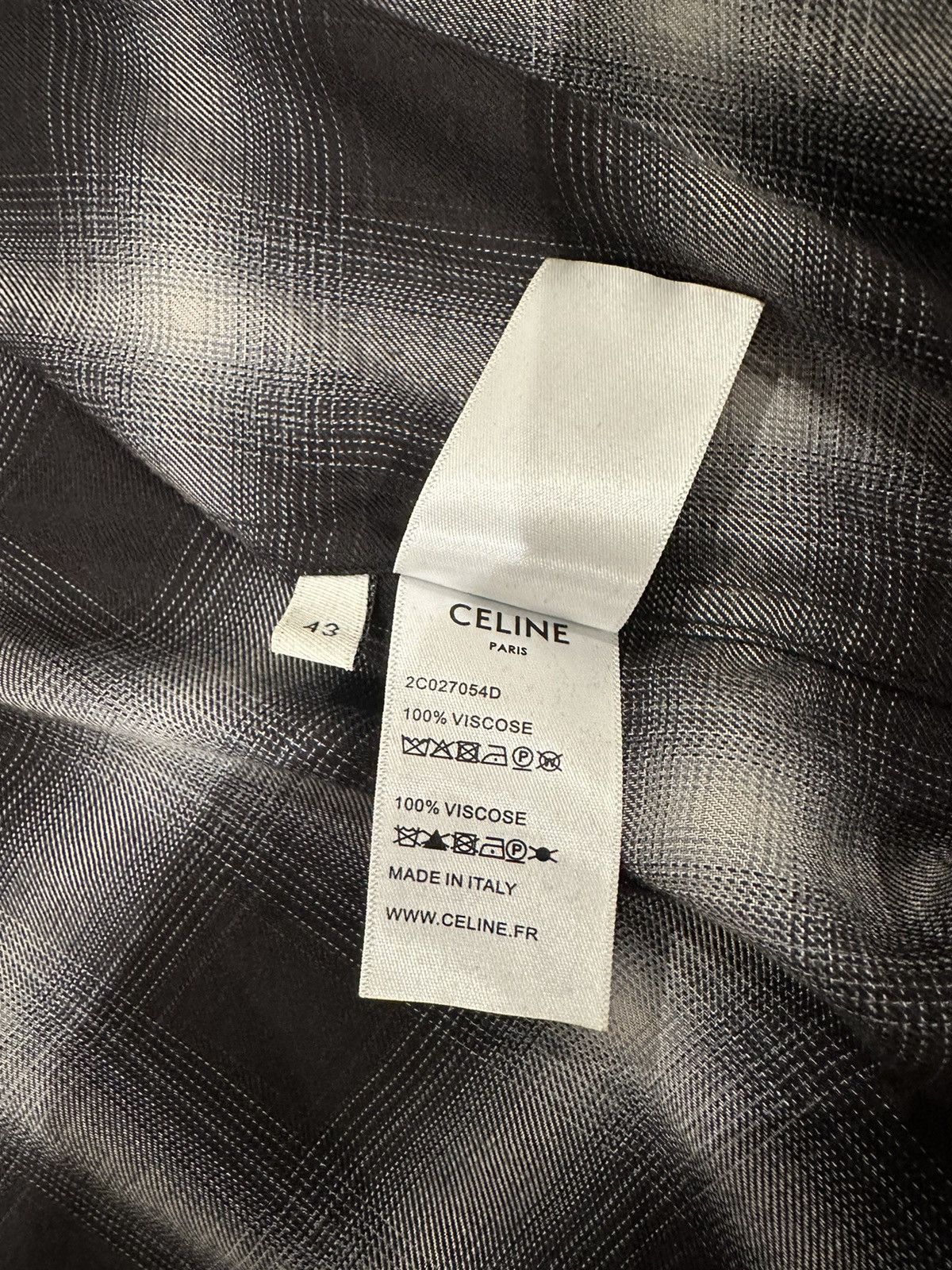 Celine Oversized Celine Checkered Flannel Size US XL / EU 56 / 4 - 9 Thumbnail