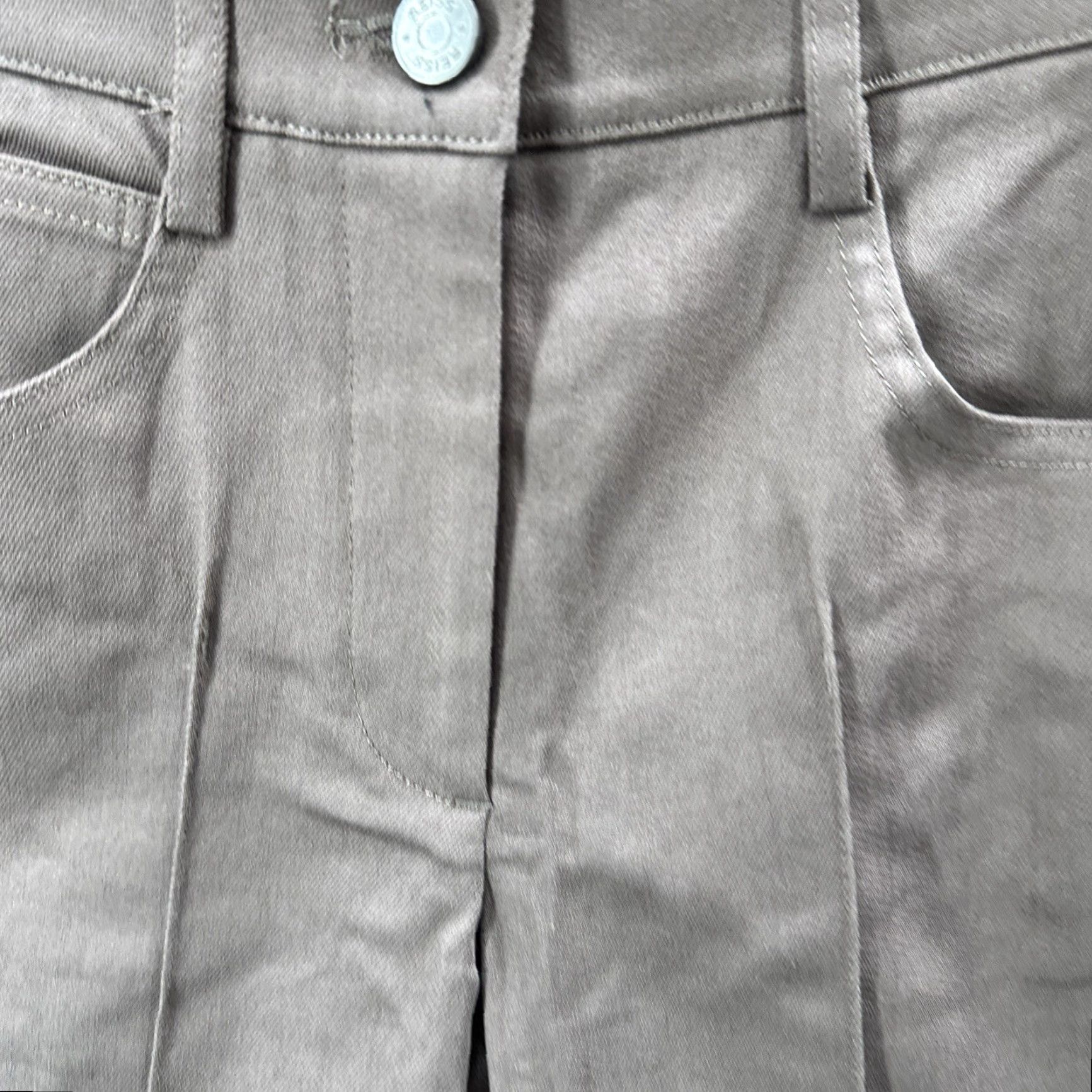 Reiss REISS Florence Flared Jeans Womens Petite 4 High Rise Cotton Front Dart Beige 90s Boho Preppy Women’s Pants Size 27" / US 4 / IT 40 - 7 Thumbnail
