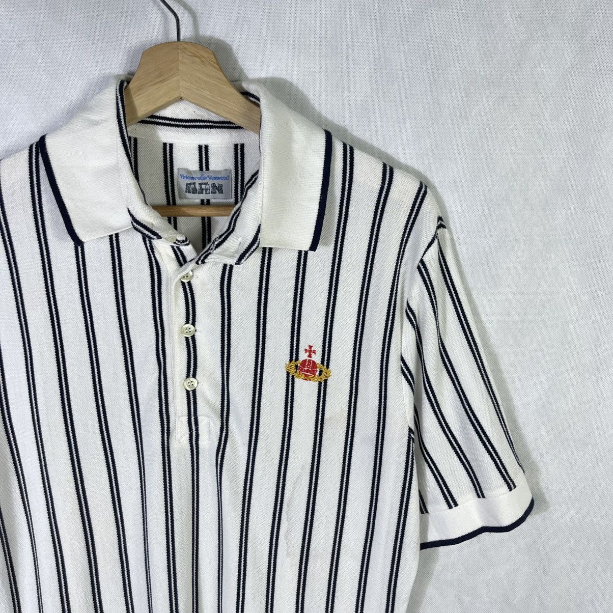Vivienne Westwood Vivienne Westwood Man Embroidery Stripes Polo Tshirt Size US M / EU 48-50 / 2 - 11 Thumbnail