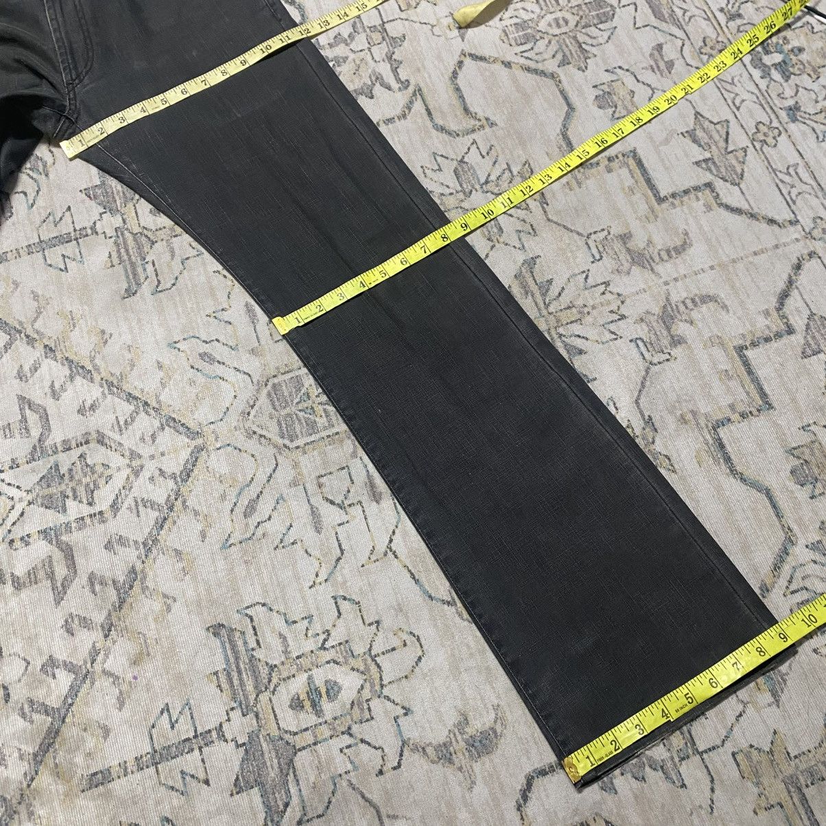 Japanese Brand Hiromichi Nakano Black Waxed Denim Flare Jeans Hedi Slimane Size US 31 - 20 Thumbnail