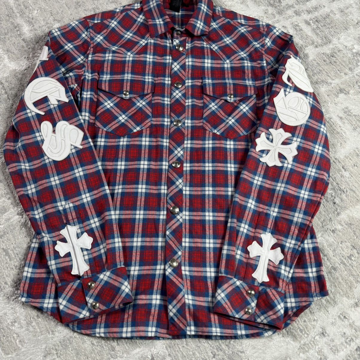 Chrome Hearts Guns n roses leather patch button up Size US L / EU 52-54 / 3 - 12 Thumbnail
