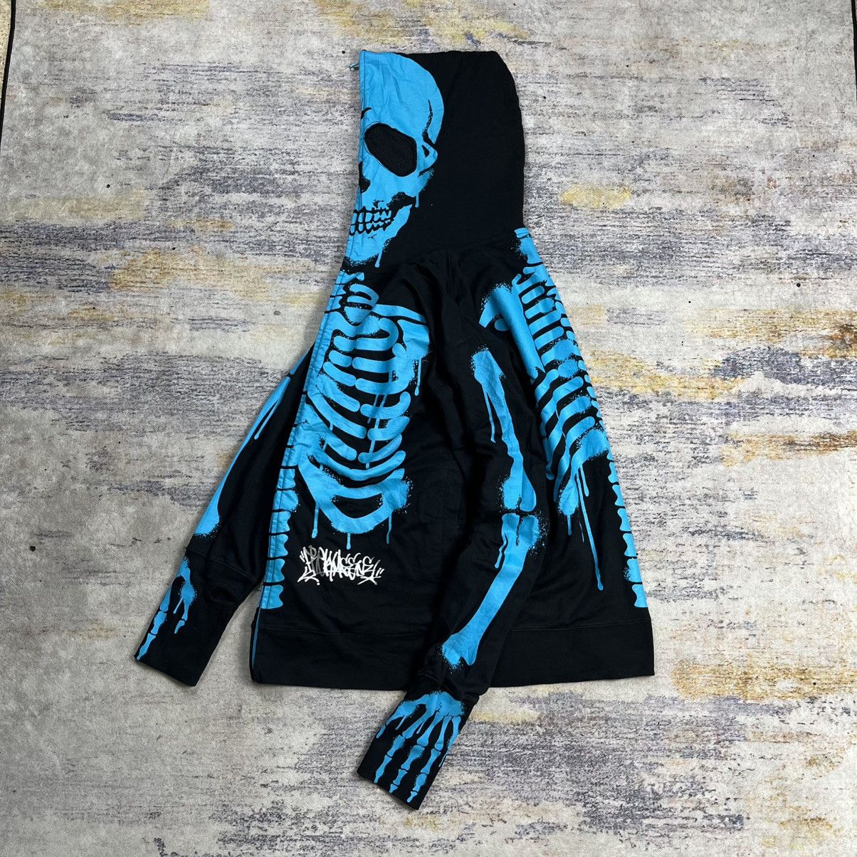 Japanese Brand Freaky massive skeleton full zip thumbhole zip hoodie Size US XL / EU 56 / 4 - 3 Thumbnail