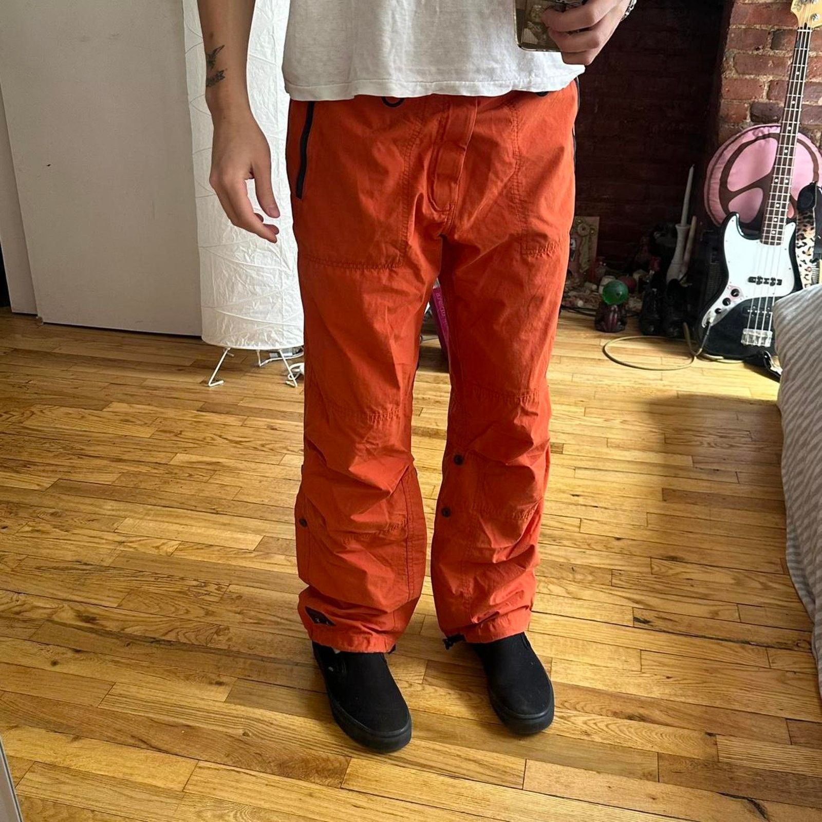 Abercrombie & Fitch × Vintage Vintage Y2K Orange Abercrombie Tactical Low Rise Pant Capris Size 28" / US 6 / IT 42 - 2 Thumbnail
