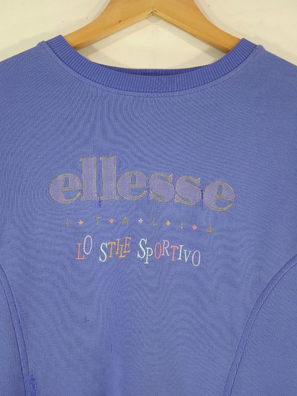 Ellesse Vintage 90's Ellese Sweatshirt Rare Design Size US L / EU 52-54 / 3 - 6 Thumbnail