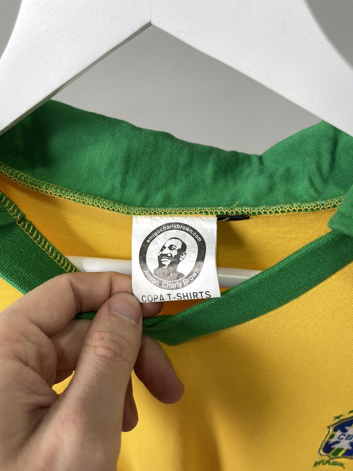 Vintage VINTAGE BRASIL RONALDO #9 FOOTBALL BLOKECORE COTTON JERSEY Size US L / EU 52-54 / 3 - 8 Thumbnail