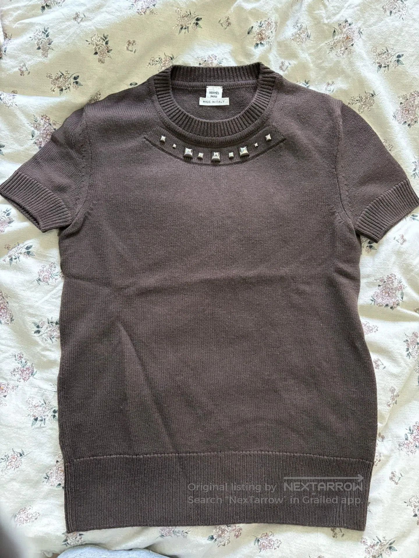 Hermes Hermes Studded Knit T-shirt Size 34. Size US XS / EU 42 / 0 - 1 Thumbnail